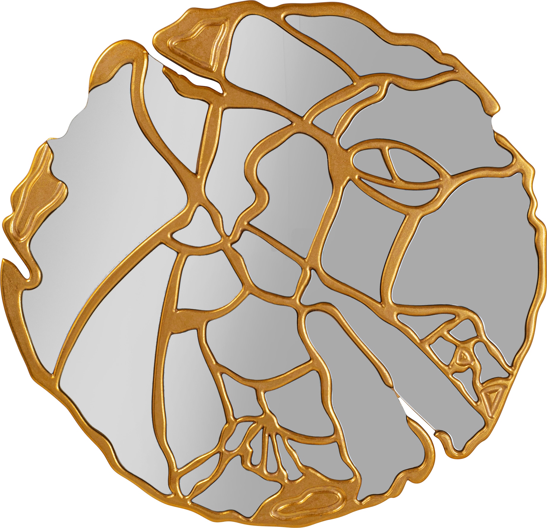 Kare Design Wandspiegel »Wandspiegel Pieces Gold Ø100cm«