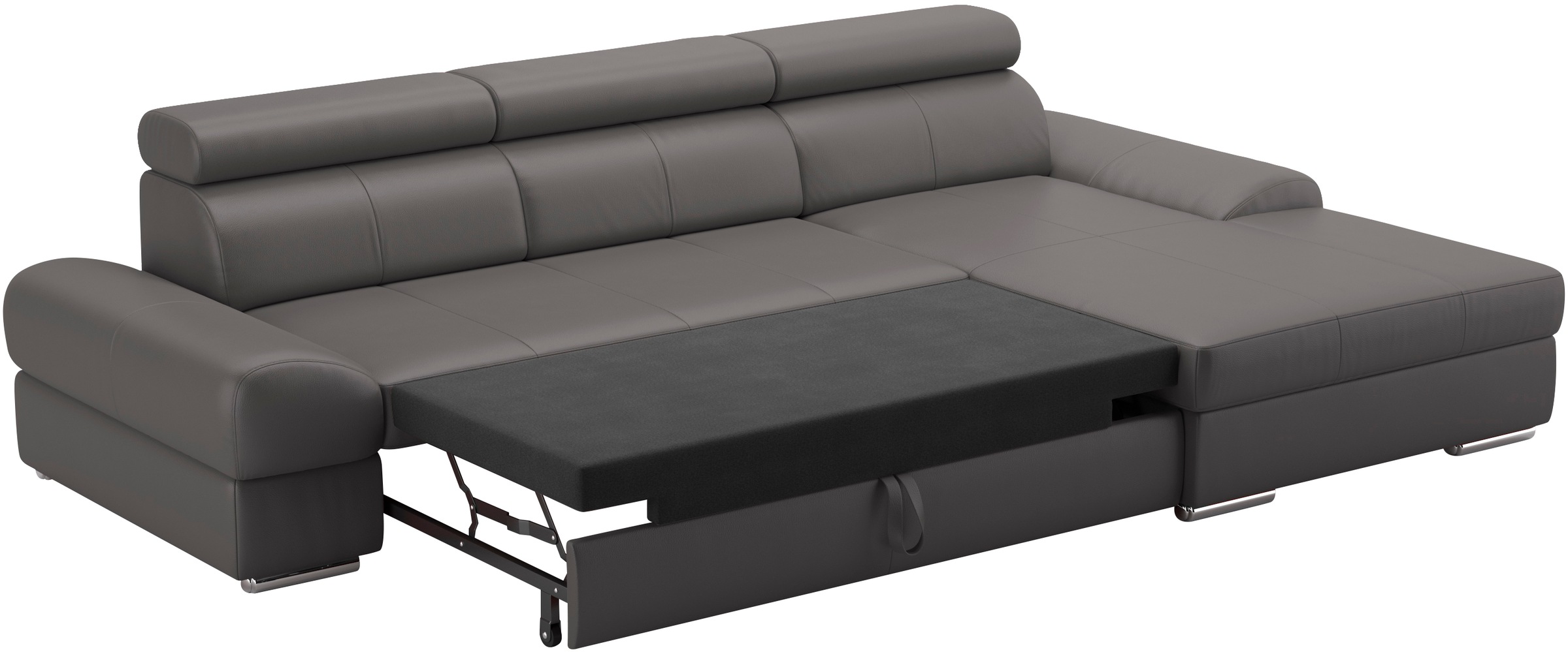 sit&more Ecksofa Broadway, mit verstellbaren Kopfteilen, wahlweise mit Bettfunktion