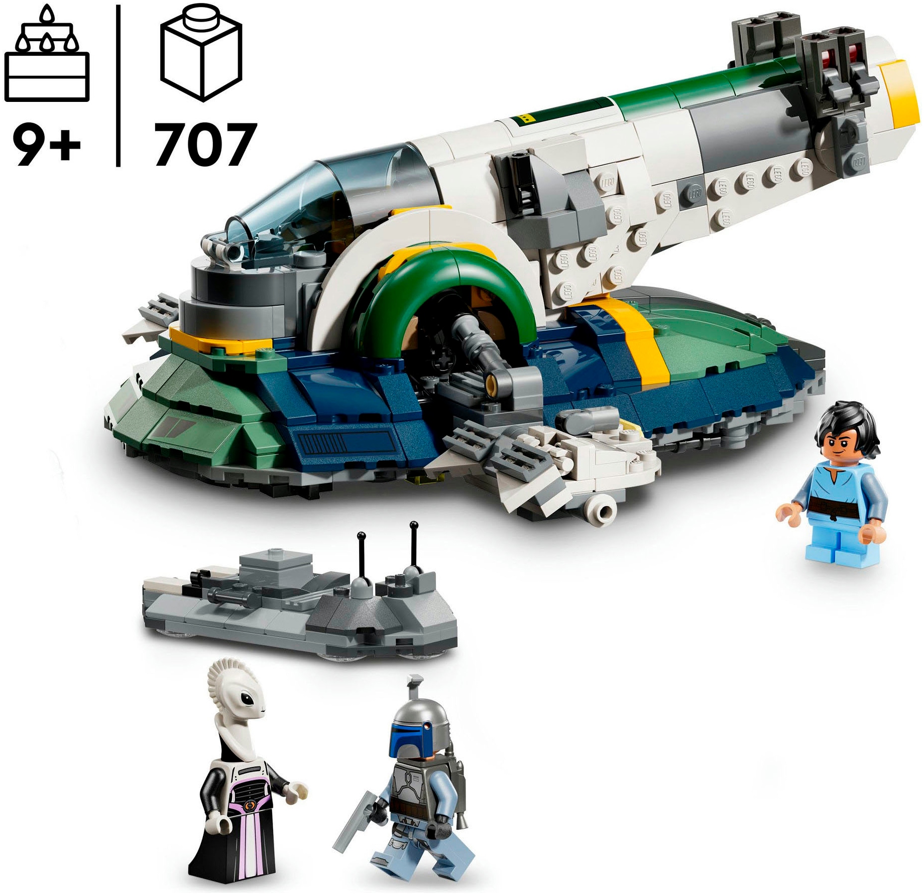 LEGO® Konstruktionsspielsteine »Jango Fetts Sternenschiff (75433), LEGO Star Wars™«, (707 St.), Made in Europe