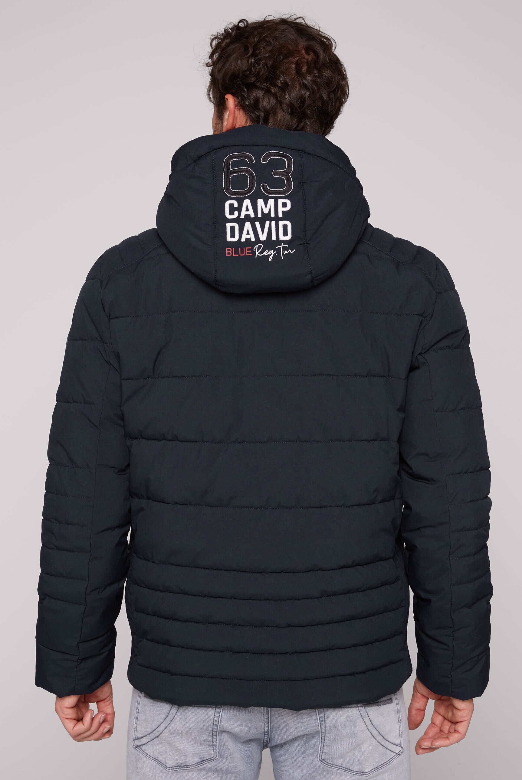 CAMP DAVID Winterjacke, mit Kapuze, mit Stickerei