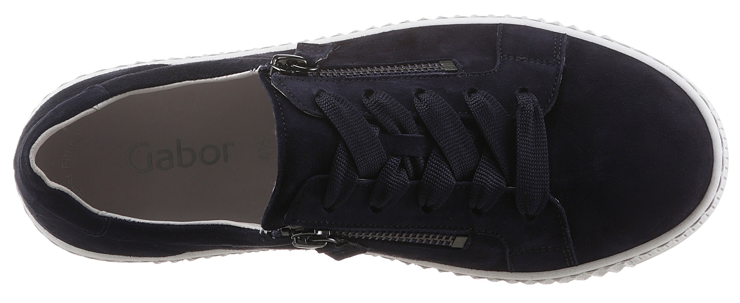 Thumbnail - Gabor Plateausneaker mit zwei Reißverschlüssen, Freizeitschuh, Halbschuh, Schnürschuh