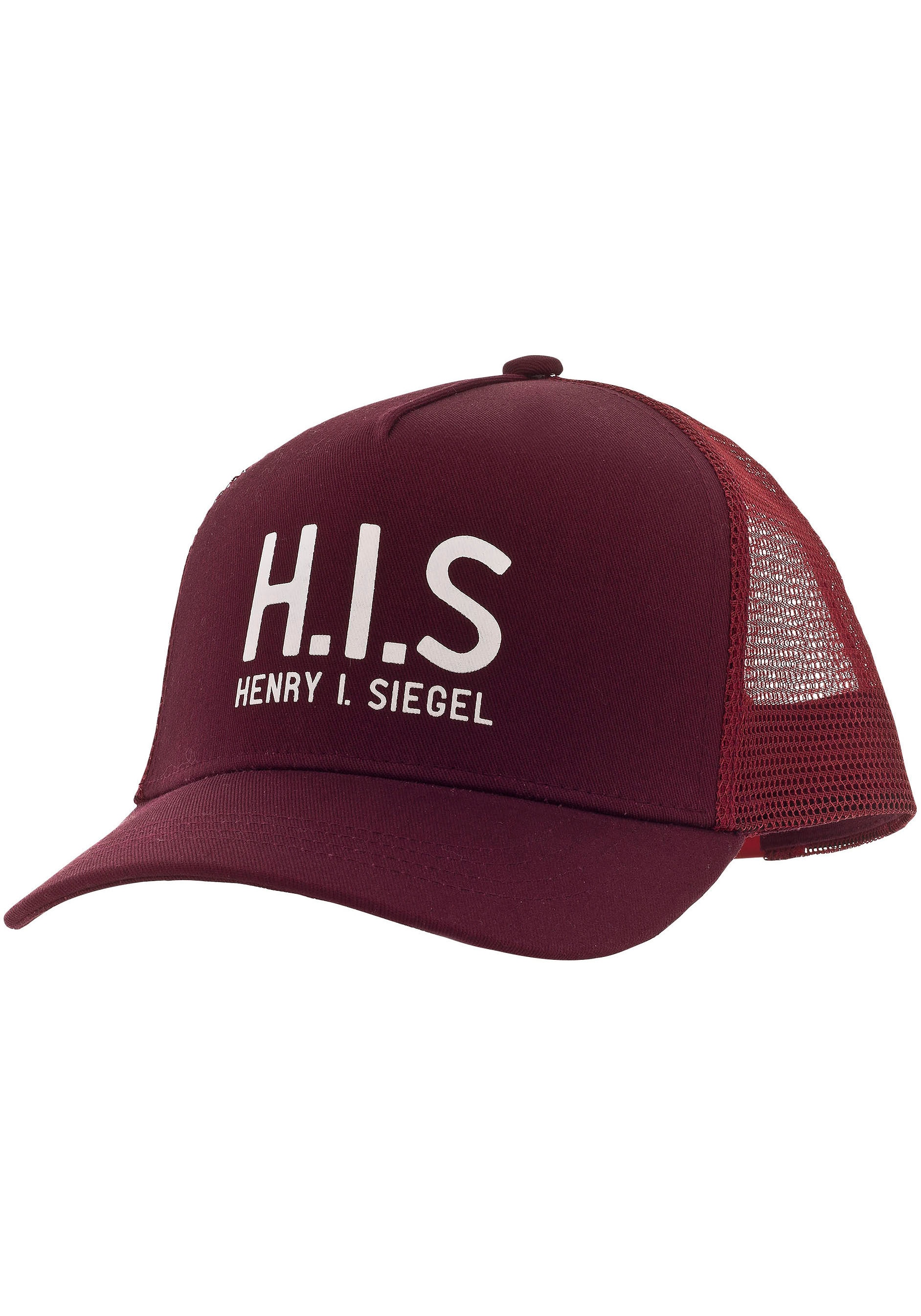 H.I.S Baseball Cap, Mesh-Cap mit H.I.S.-Print