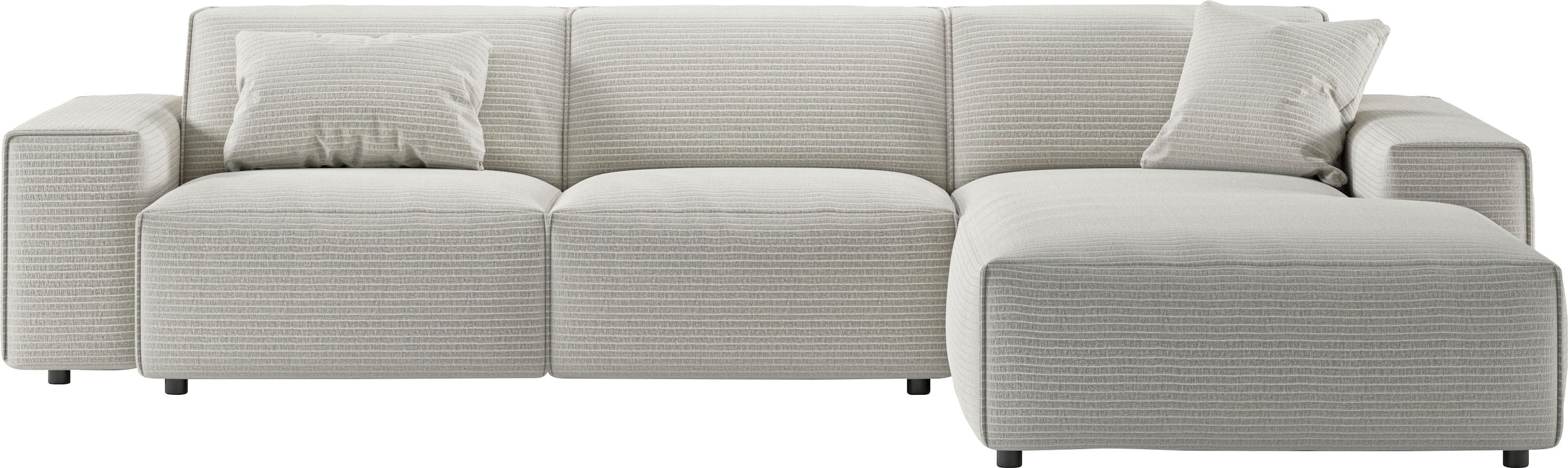 andas Ecksofa »Glimminge auch in Breitcord, Feincord, Bouclé + Easy care-Bezug«, L-Form, Breite 294, Zierkissen