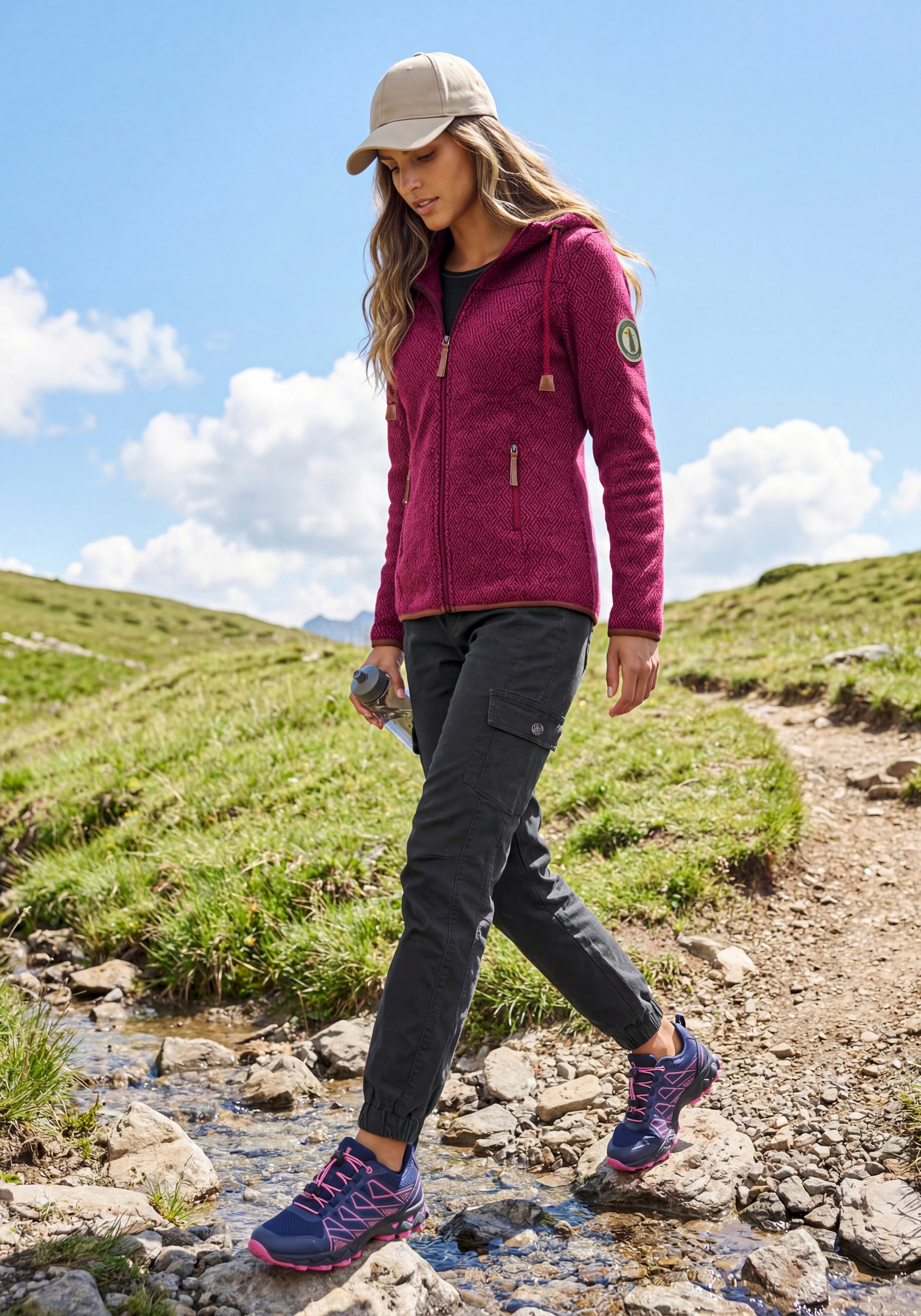 Thumbnail - Vivance active Trekkinghose "Cargo Jeans Optik" Baumwollmix mit Cargo Taschen