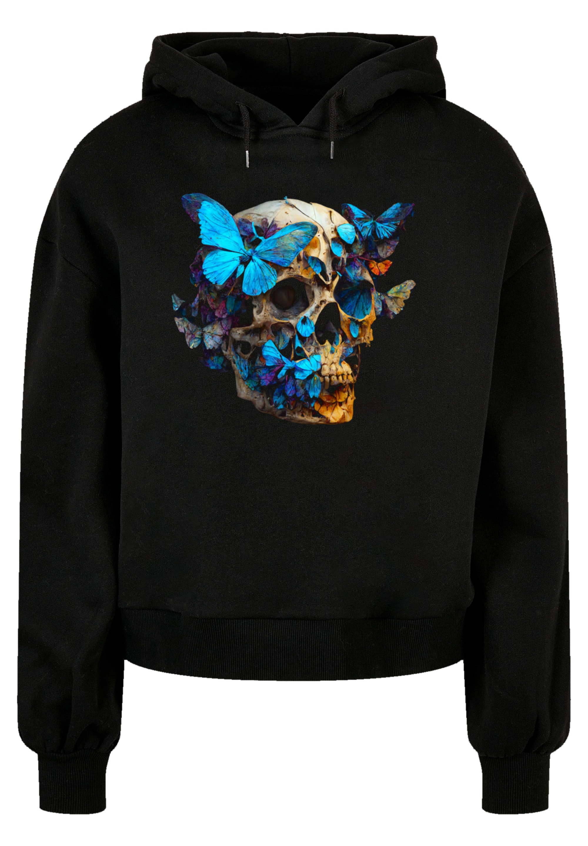 F4NT4STIC Kapuzenpullover »Totenkopf Schmetterling«, Print