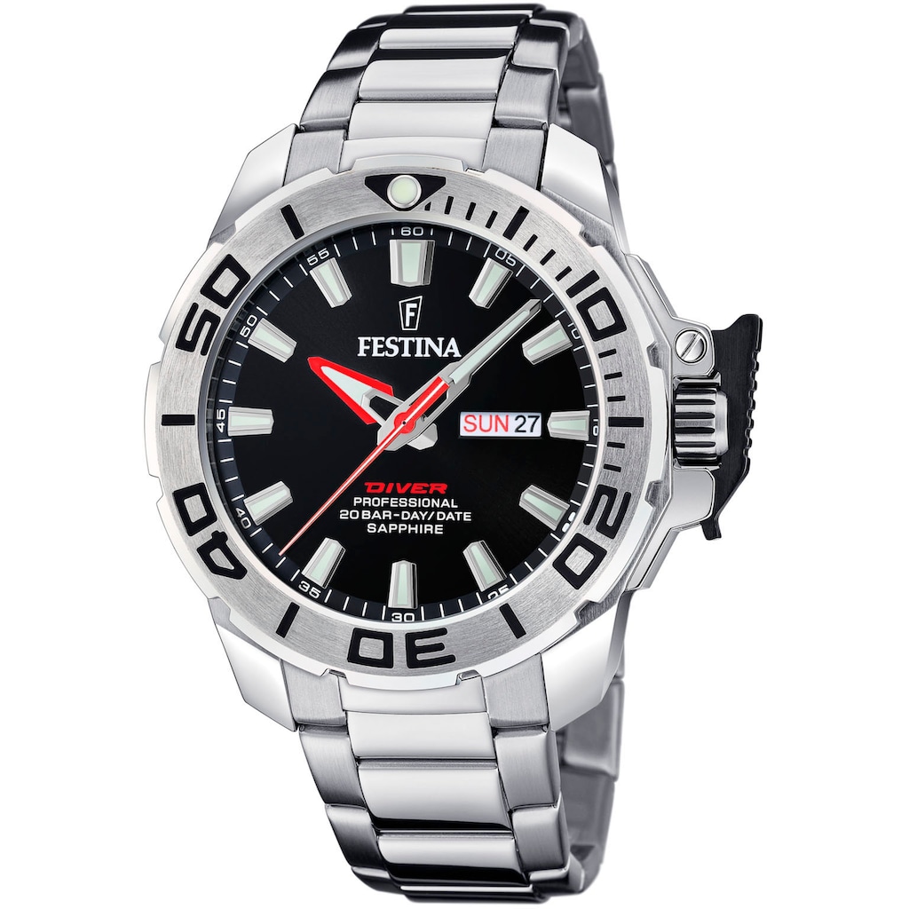 Festina Quarzuhr »Diver Collection, F20665/4«, (Set, 2 tlg., mit Wechselband)