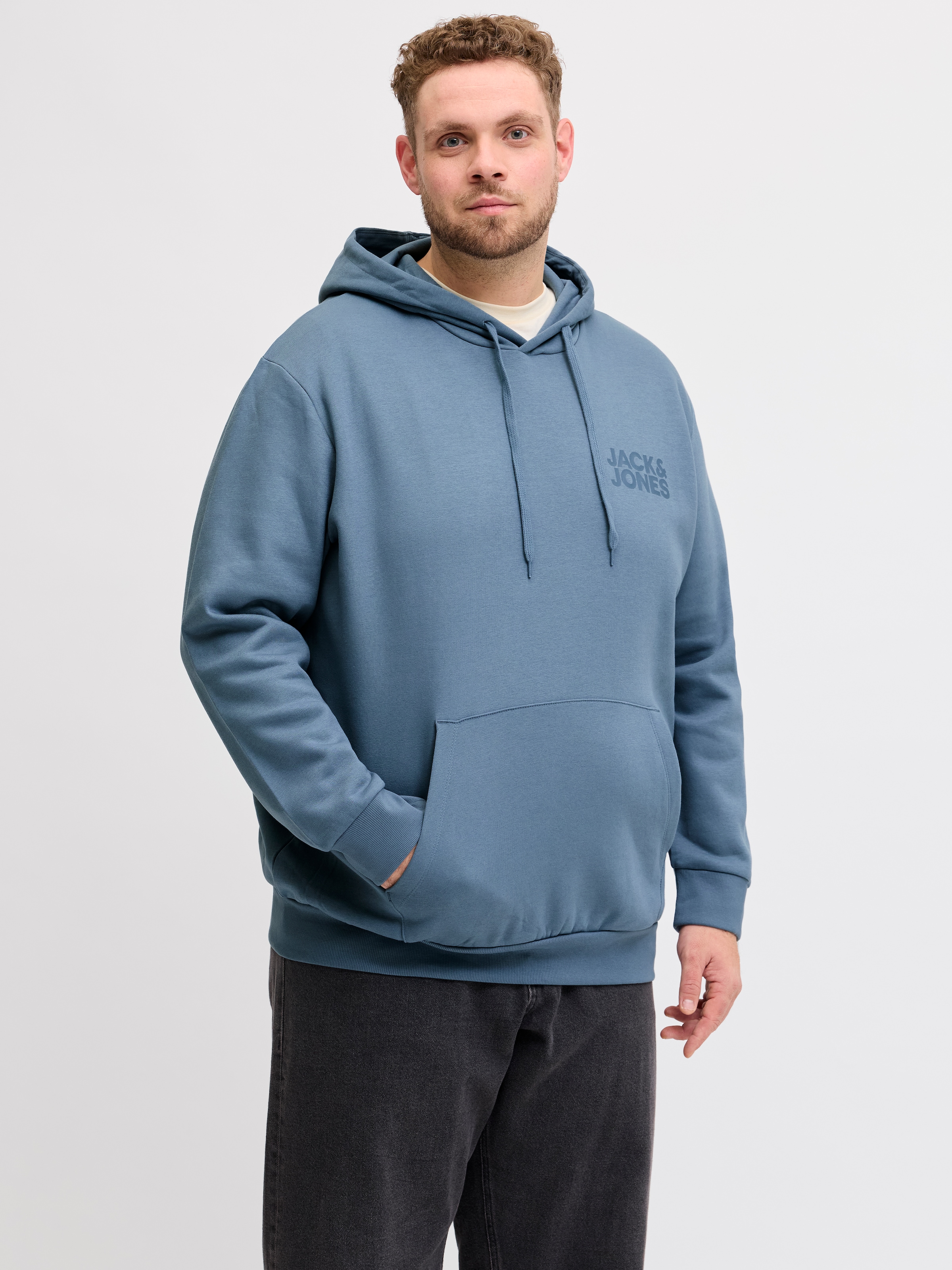 Jack & Jones PlusSize Kapuzensweatshirt "CORP LOGO SWEAT HOOD", Bis Größe 6XL