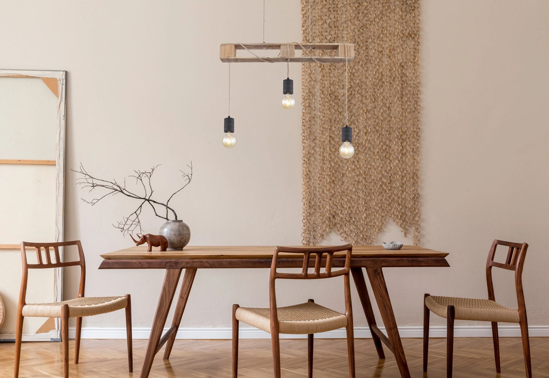 GLOBO LIGHTING Pendelleuchte »JOELLE« E27 1 Stk. Hängeleuchte, Kabel zum Herumwickeln, Höhe kürzbar, Esstisch