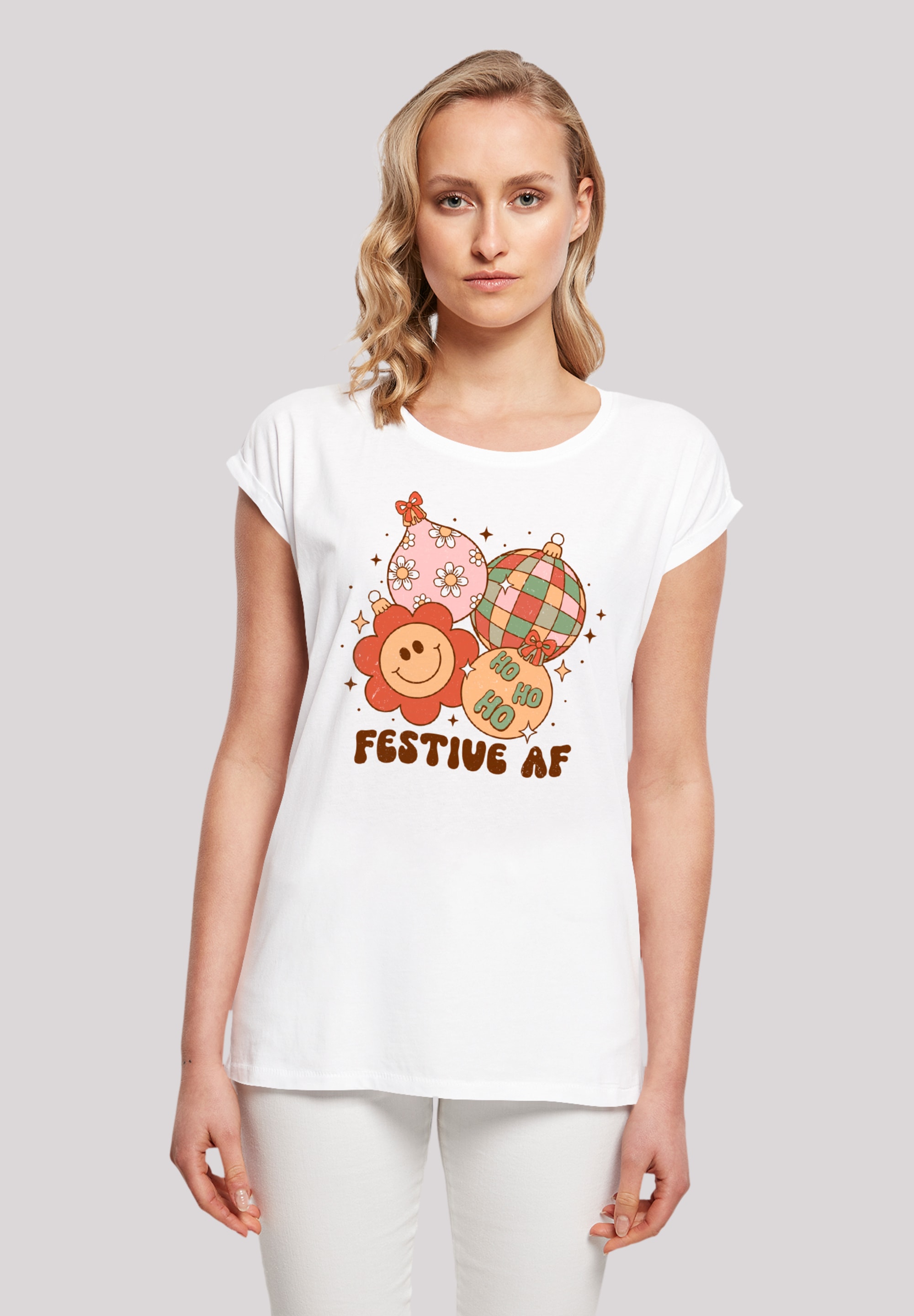 F4NT4STIC T-Shirt "Festive AF Weihnachten Tree Balls", Premium Qualität, We günstig online kaufen