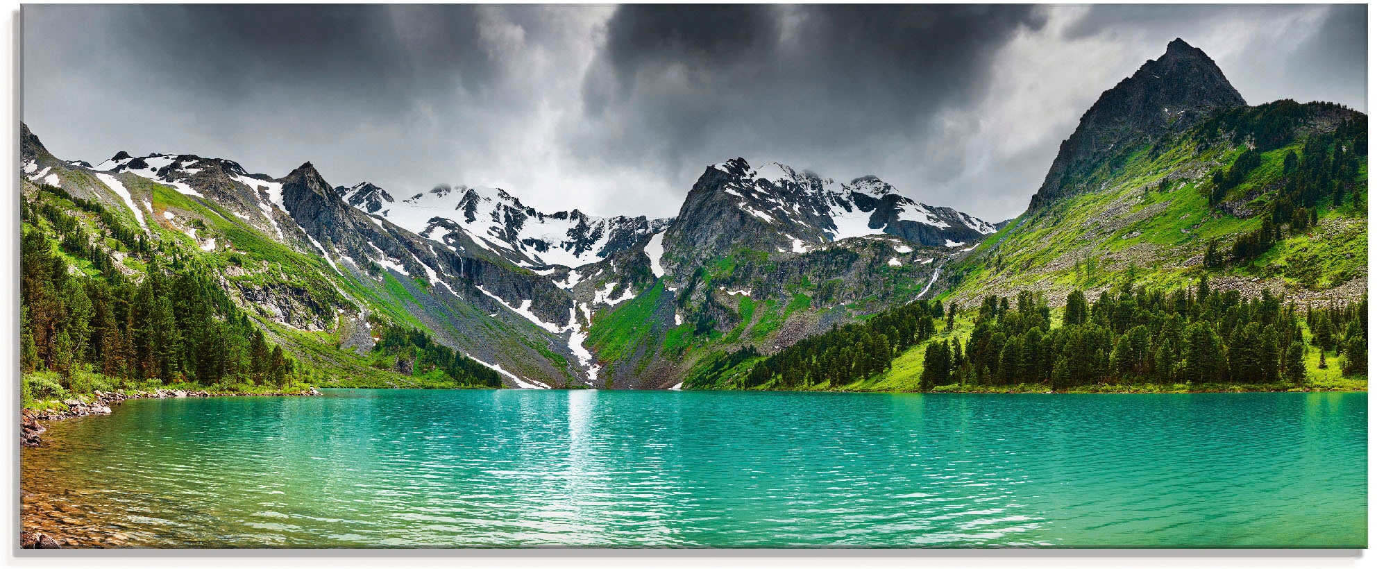 Artland Glasbild "Bergsee", Berge, (1 St.), in verschiedenen Größen