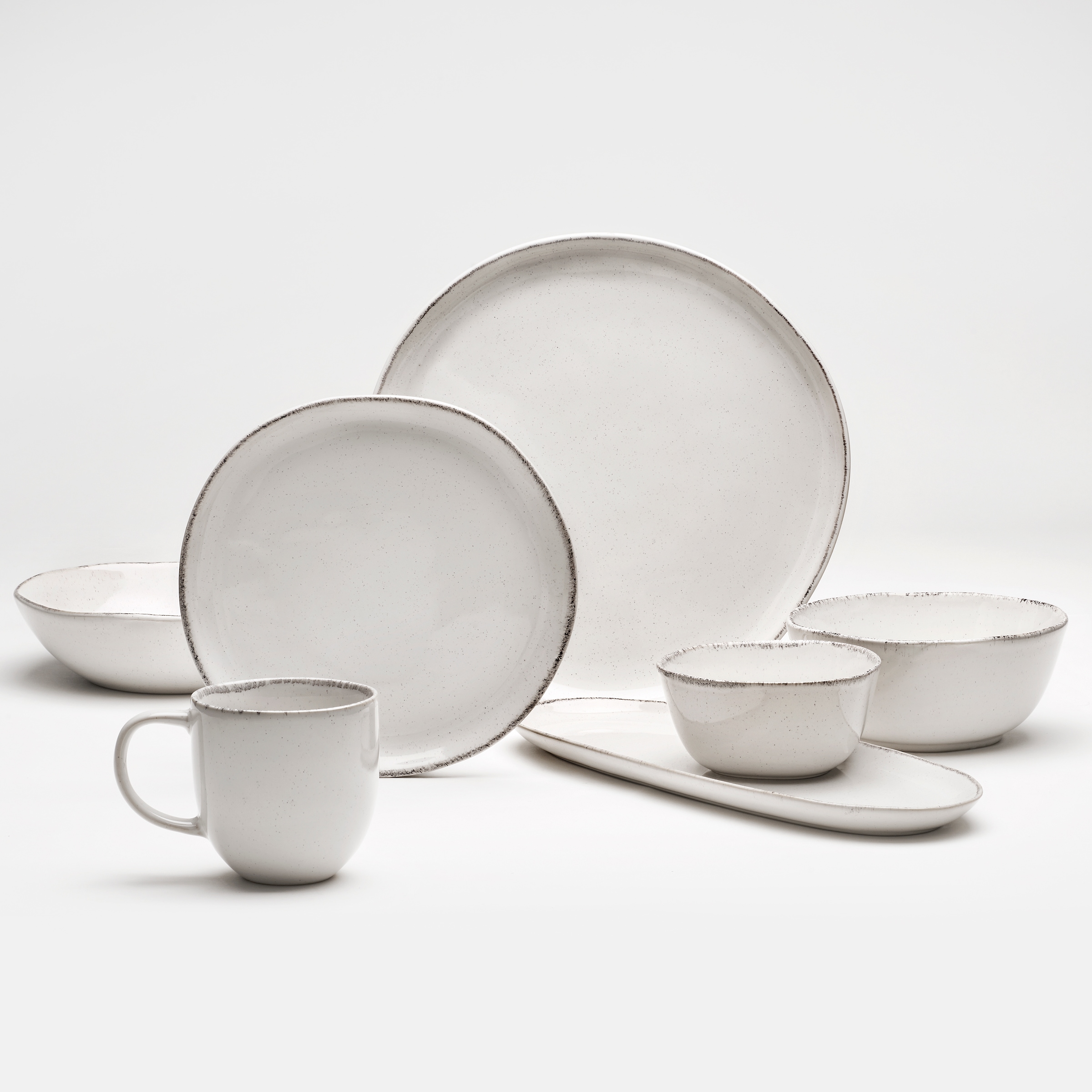 van Well Pastateller »Urban, tiefer Teller 19 cm, 6 Stück«, (Set, 6 St.), spülmaschinen- und mikrowellengeeignet