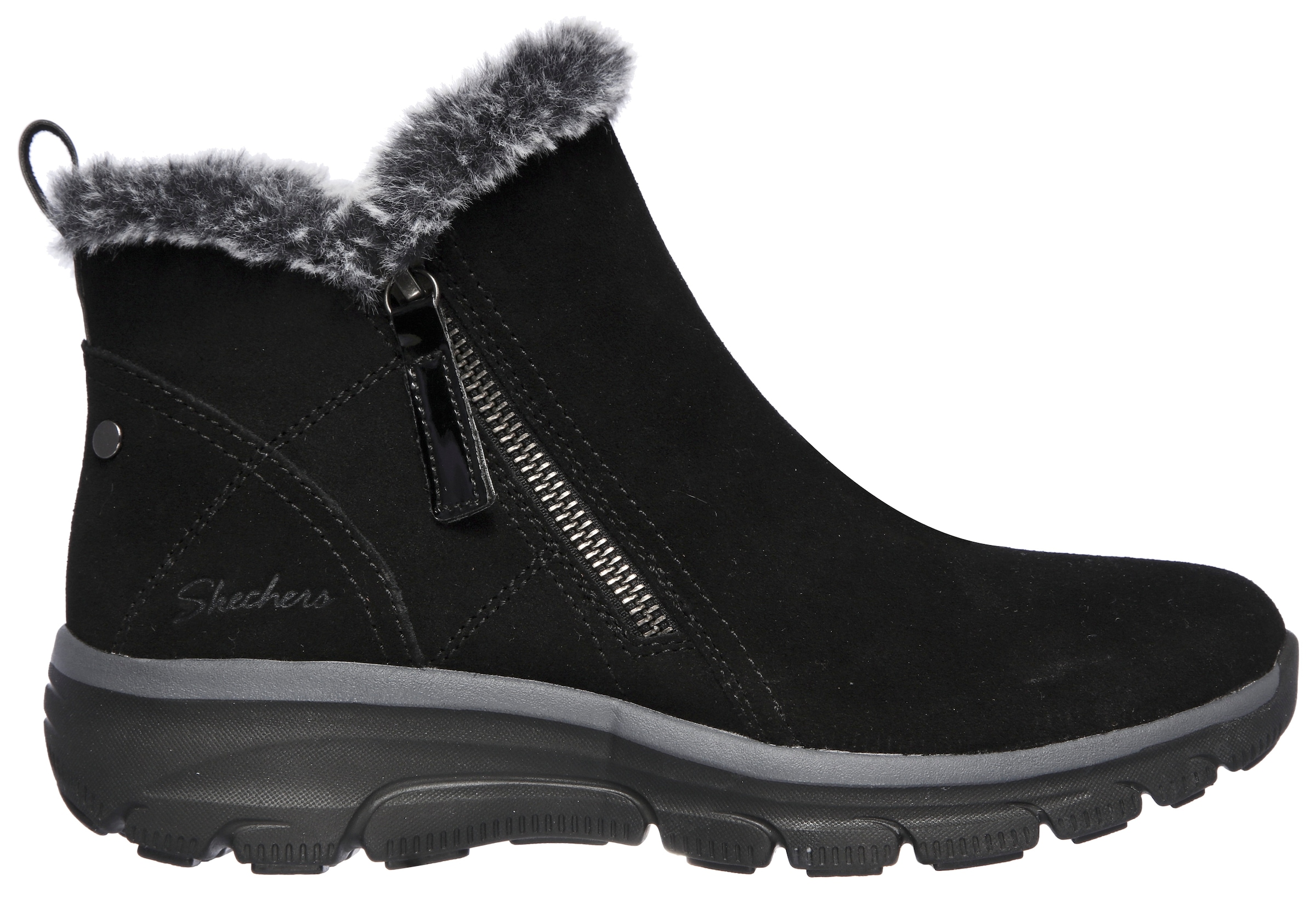 Skechers Winterboots »EASY GOING - HIGH ZIP«, Winterschuh mit Fellimitatkragen