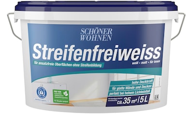 SCHÖNER WOHNEN-Kollektion Wand- und Deckenfarbe »Streifenfreiweiss«, weiß, matt, für... kaufen