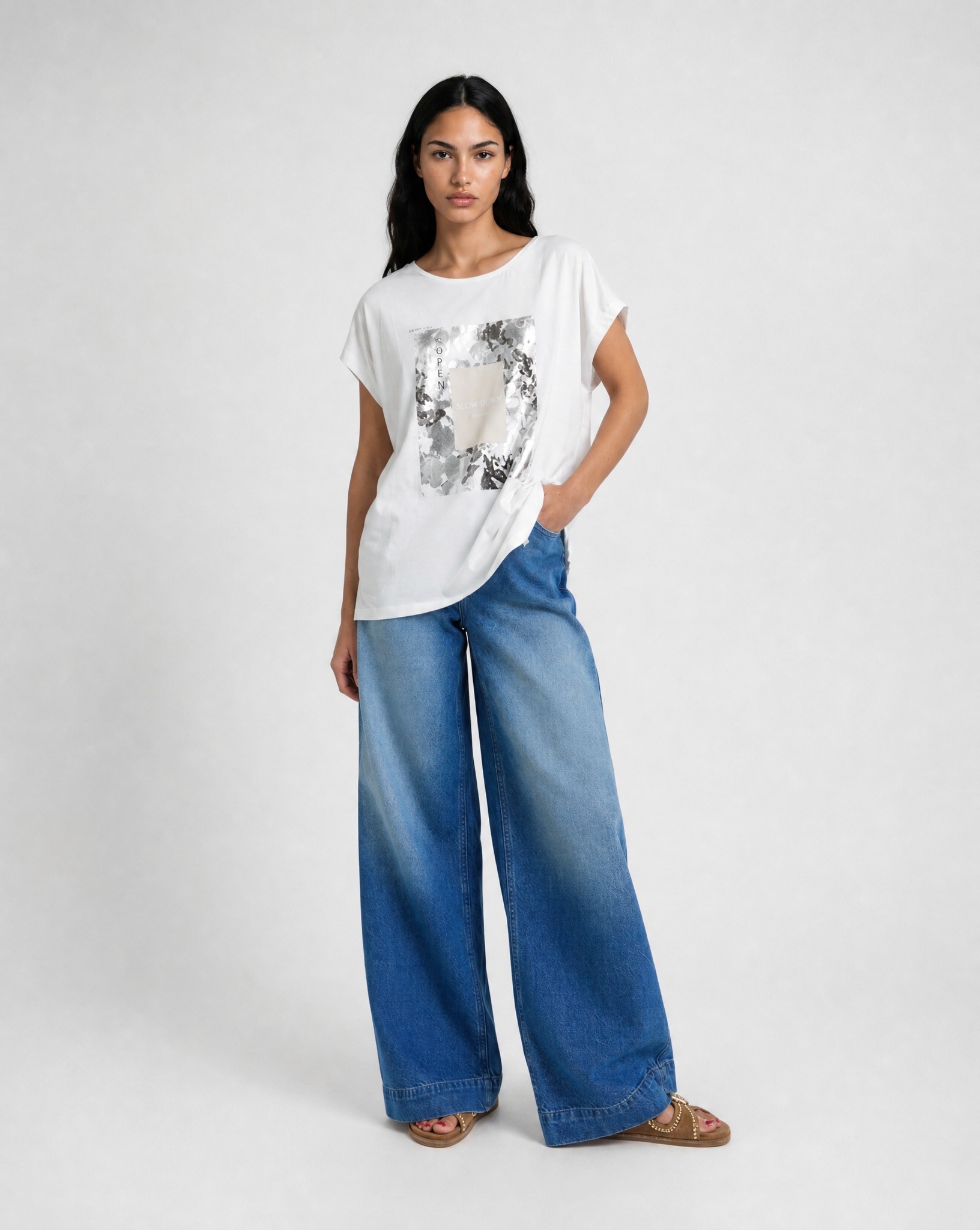 Smith & Soul Rundhalsshirt mit überschnittener Schulter