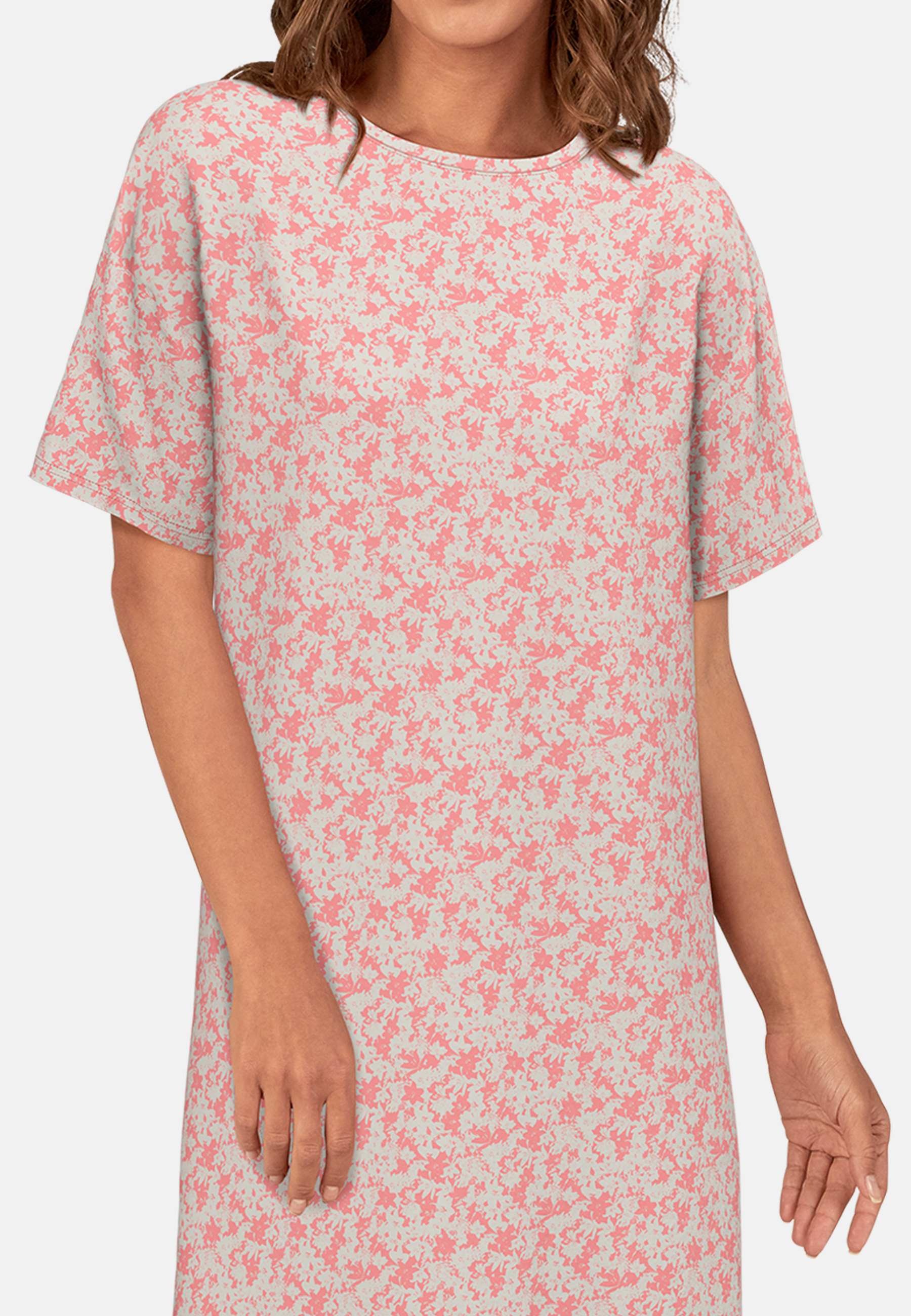 Thumbnail - TOM TAILOR Nachthemd "Westport" mit Print, Kurzarm, Rundhalsausschnitt, Baumwollmix, bequem, weich