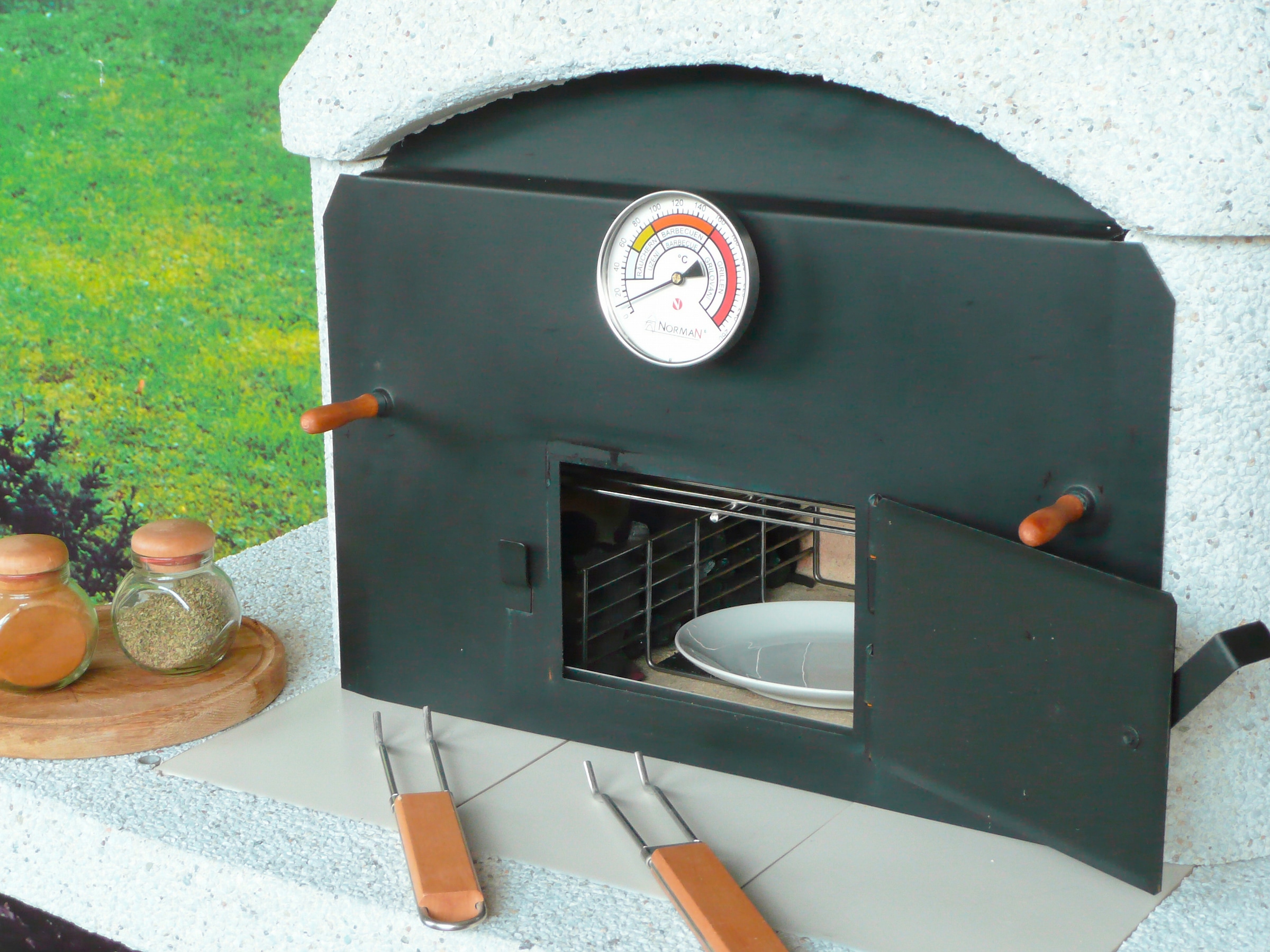 WELLFIRE Grillkamin »Nova Quatro«, BxTxH: 110x73x215 cm