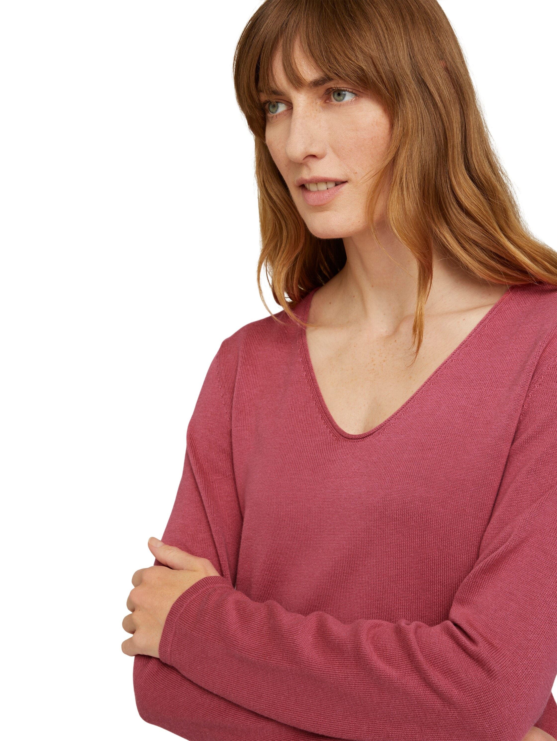 TOM TAILOR V-Ausschnitt-Pullover »Regular« mit V-Ausschnitt