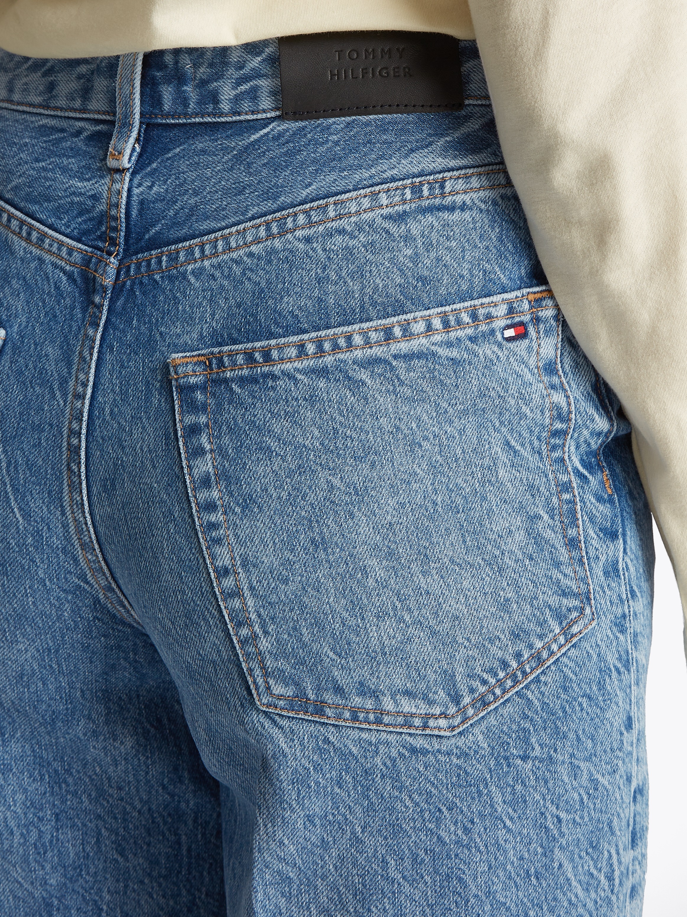 Thumbnail - Tommy Hilfiger "WIDE LEG HW LOU" mit Logo-Badge, mit Nieten, mit Bügelfalten