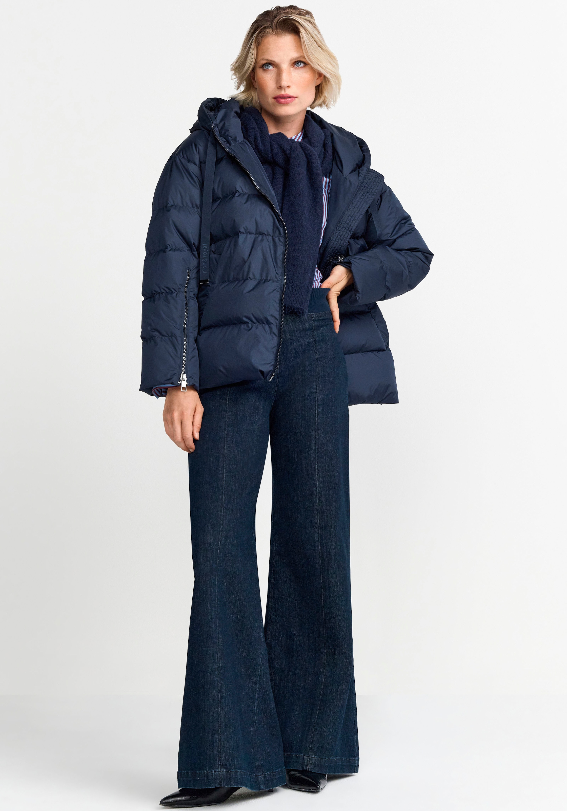 RICHROYAL Steppjacke, mit Kapuze
