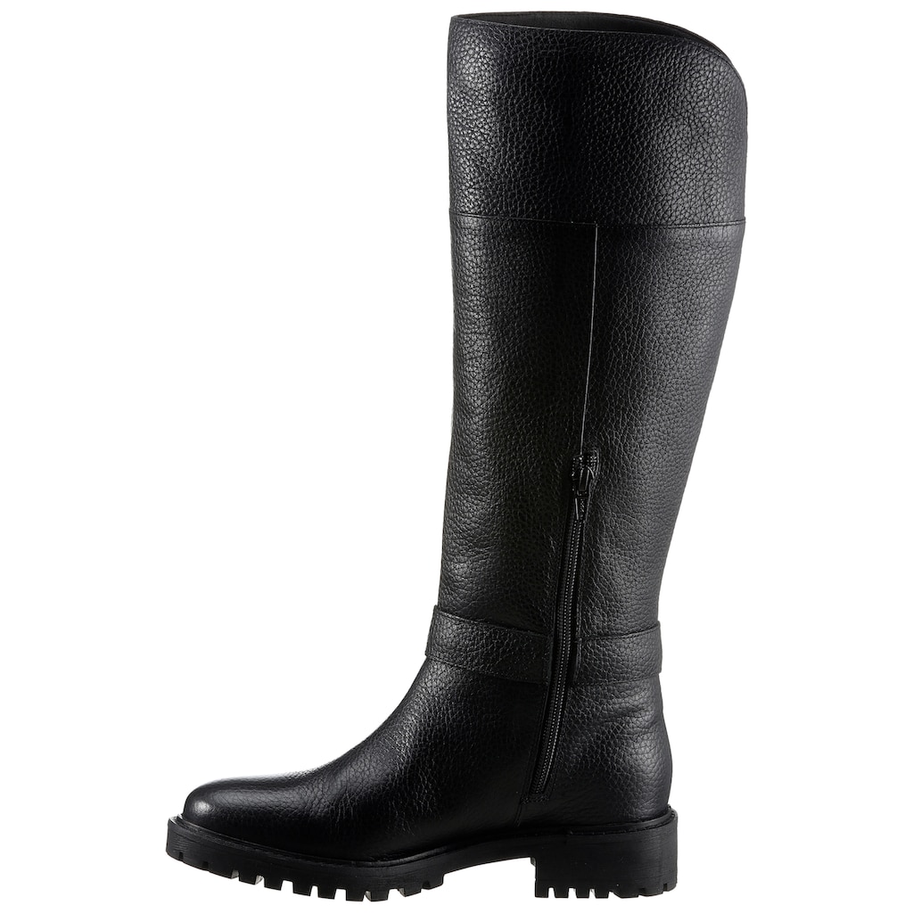 Geox Stiefel »D HOARA«, Langschaft Stiefel, Festtagsschuh, Elegante Stiefel mit Reißverschluss