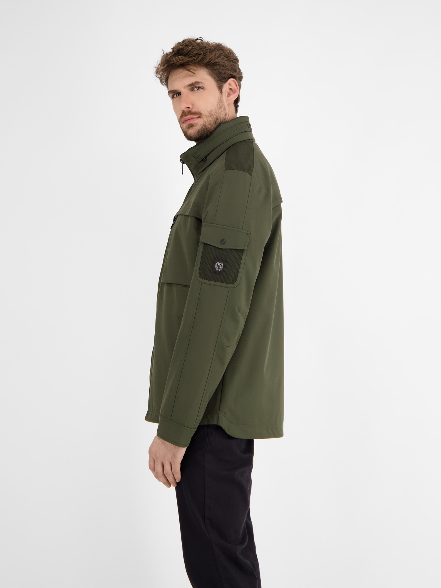LERROS Outdoorjacke »LERROS Shell-Blouson mit Kapuze«, mit Kapuze, Wasser- und windabweisend, atmungsaktiv