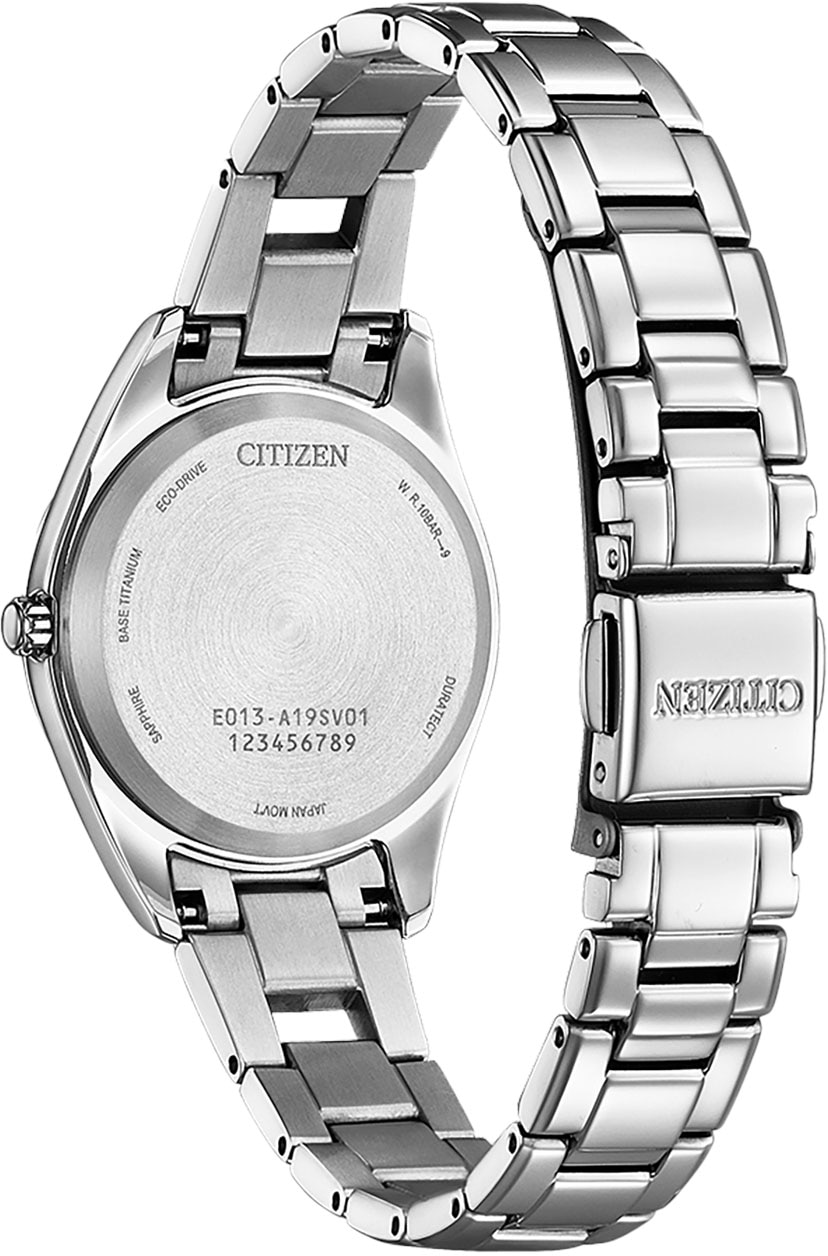 Citizen Solaruhr, Armbanduhr, Damenuhr, Titan, Datum, Saphirglas