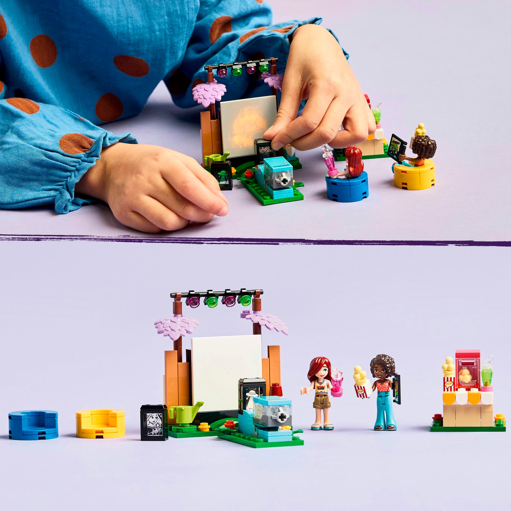 LEGO® Konstruktionsspielsteine »Filmabend mit Freunden (42642), LEGO Friends«, (154 St.), Made in Europe