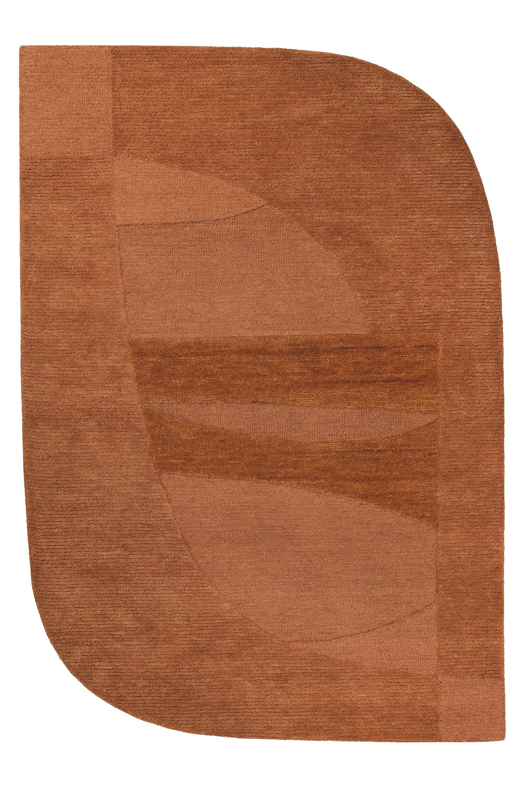 Teppich WECON HOME "Dodo", lehm braun, B:200cm H:10mm L:300cm, Schurwolle, Teppiche, Teppich, Wollteppich, asymmetrisch, hochwertig, handgetuftet, robust, modern 3