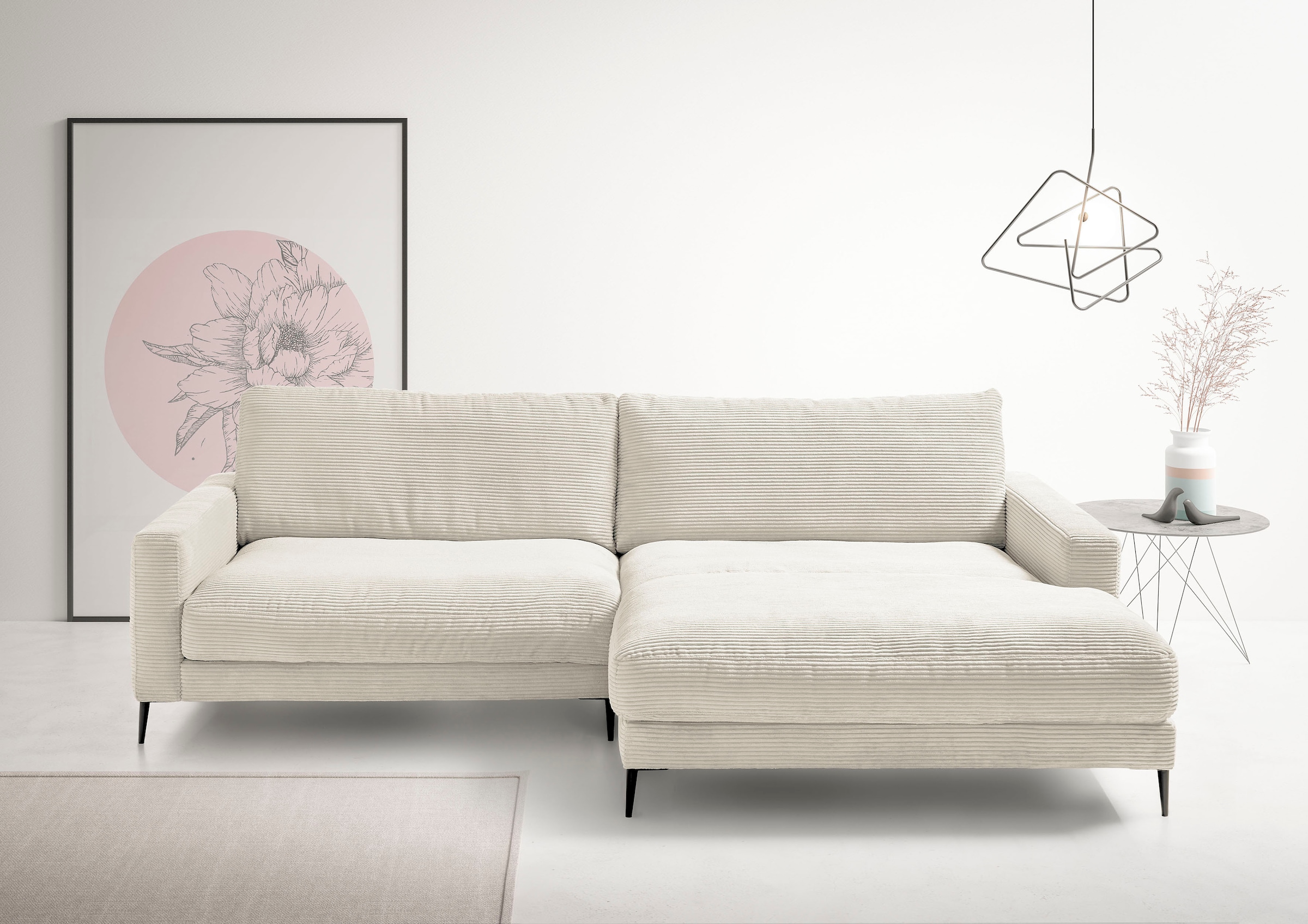 Home affaire Ecksofa "Downtown, B/T/H: 272/190/84 cm L-Form" weicher Sitzko günstig online kaufen