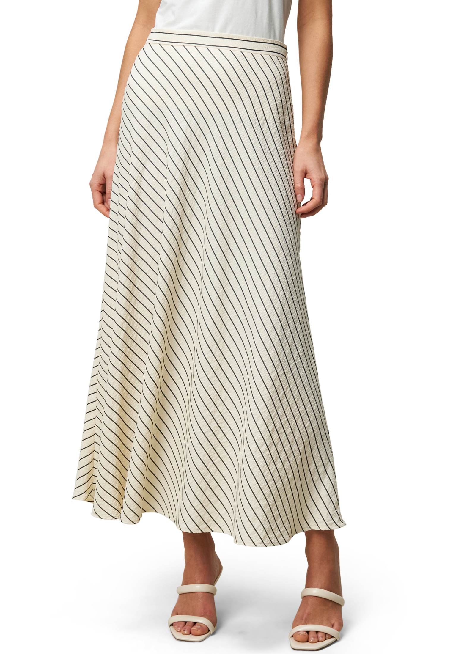 Zero Midirock "zero Damen Maxirock mit Streifen", Plain/ohne Details günstig online kaufen