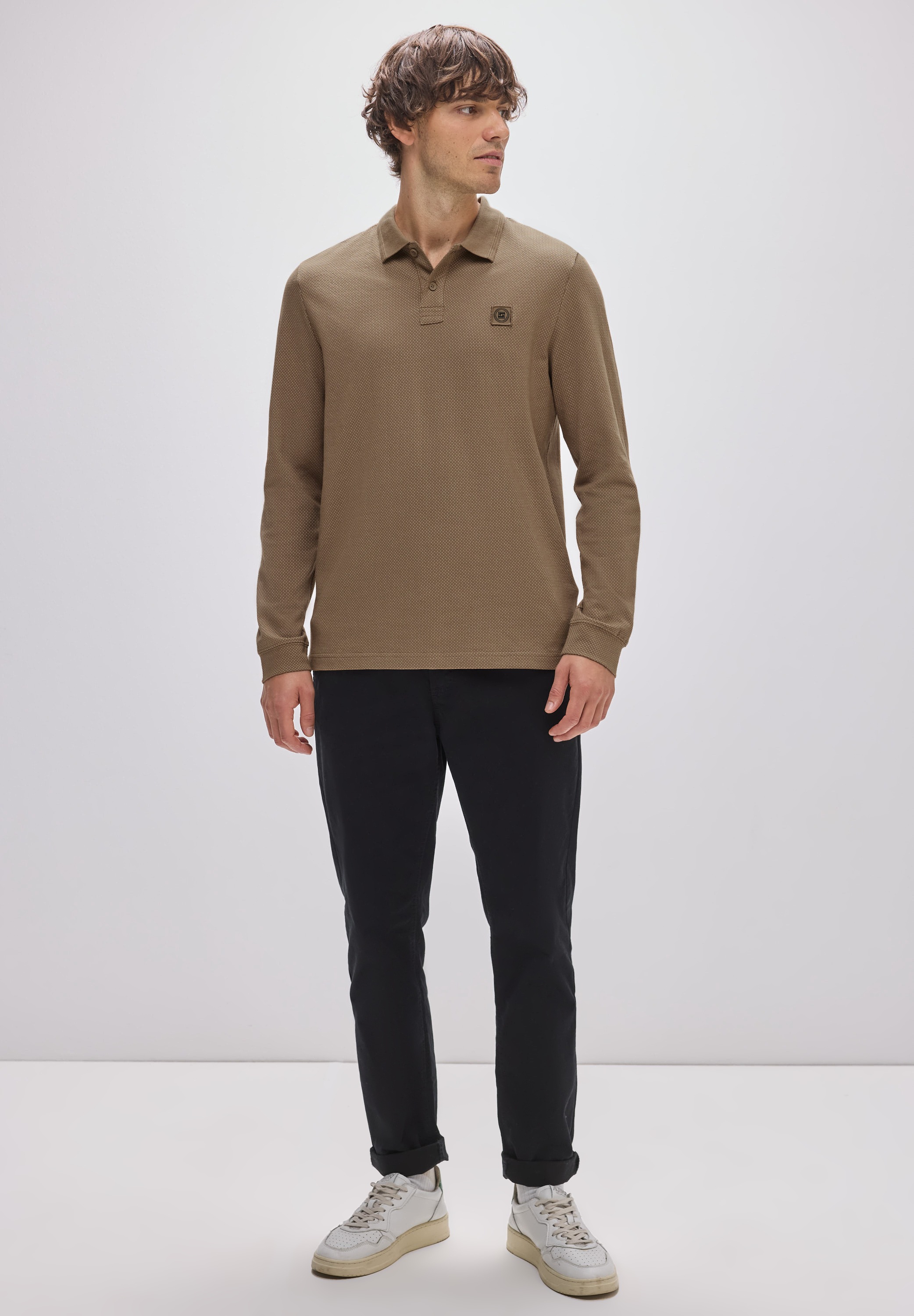 STREET ONE MEN Poloshirt aus Baumwolle mit Stretchante