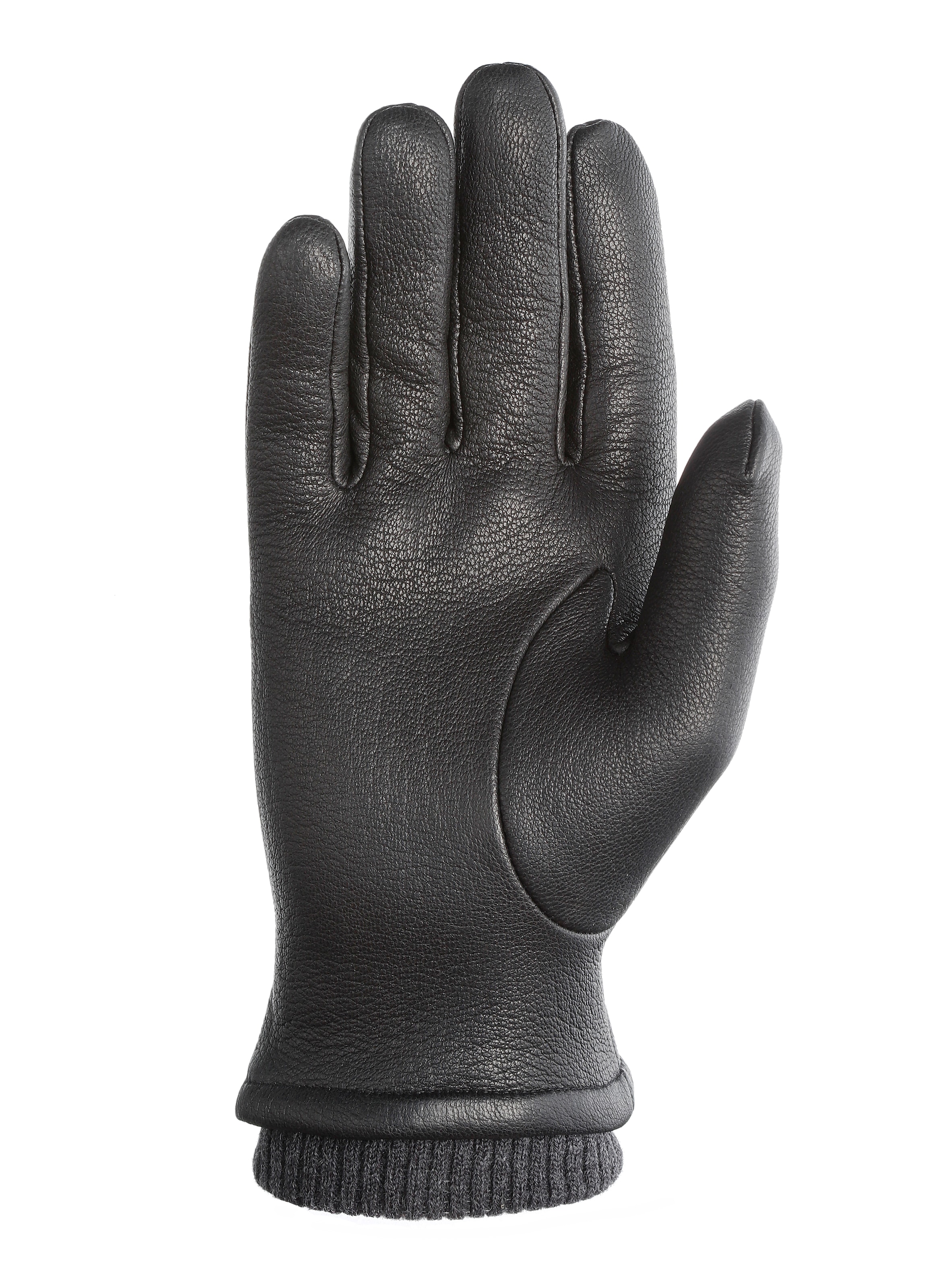PEARLWOOD Lederhandschuhe »SOHO«, (1 Paar), Strickbündchen, Temperaturregulierend, gefüttert