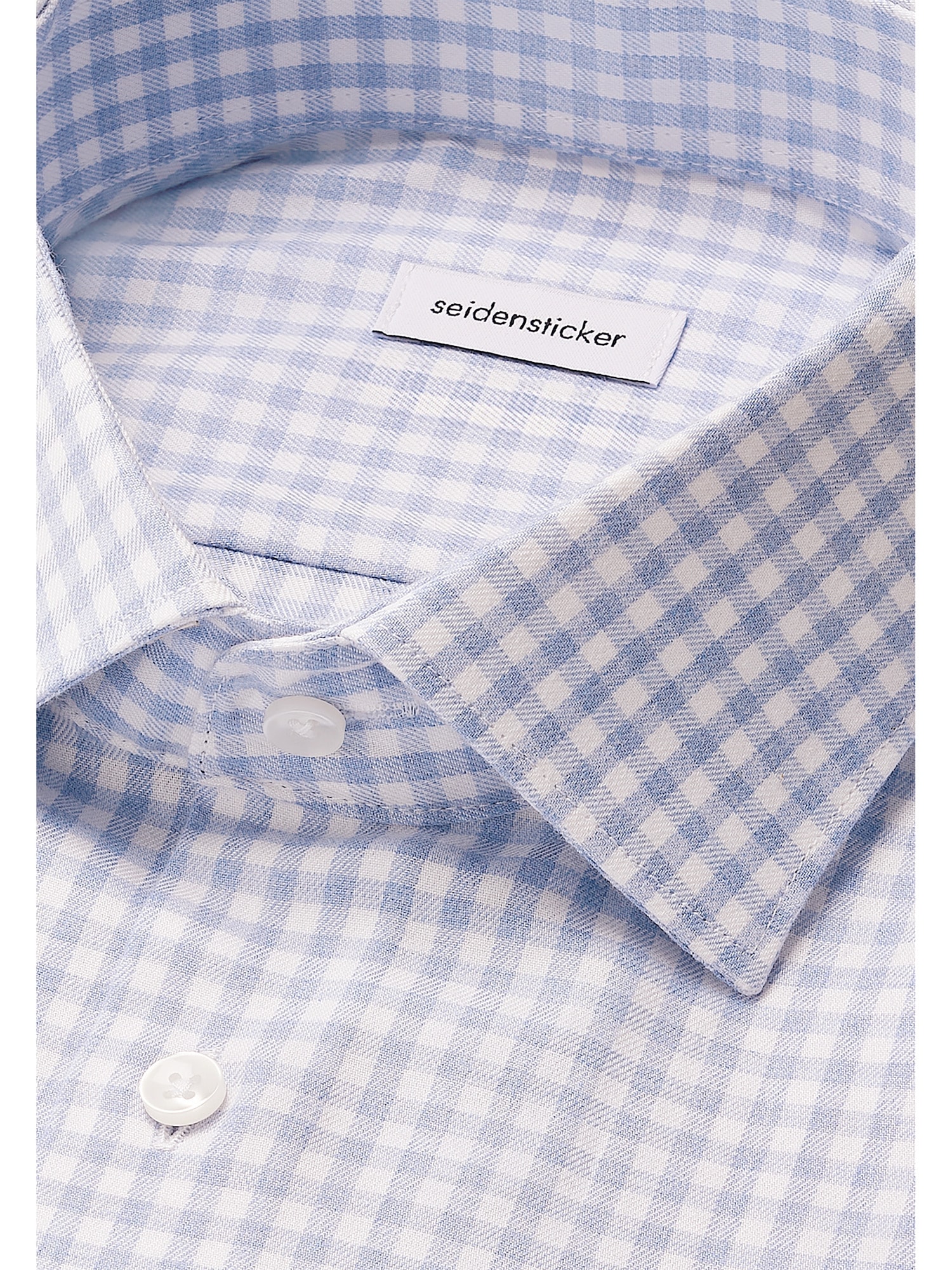 seidensticker Flanellhemd »Schwarze Rose«, Slim 1/1 Kentkragen Karo