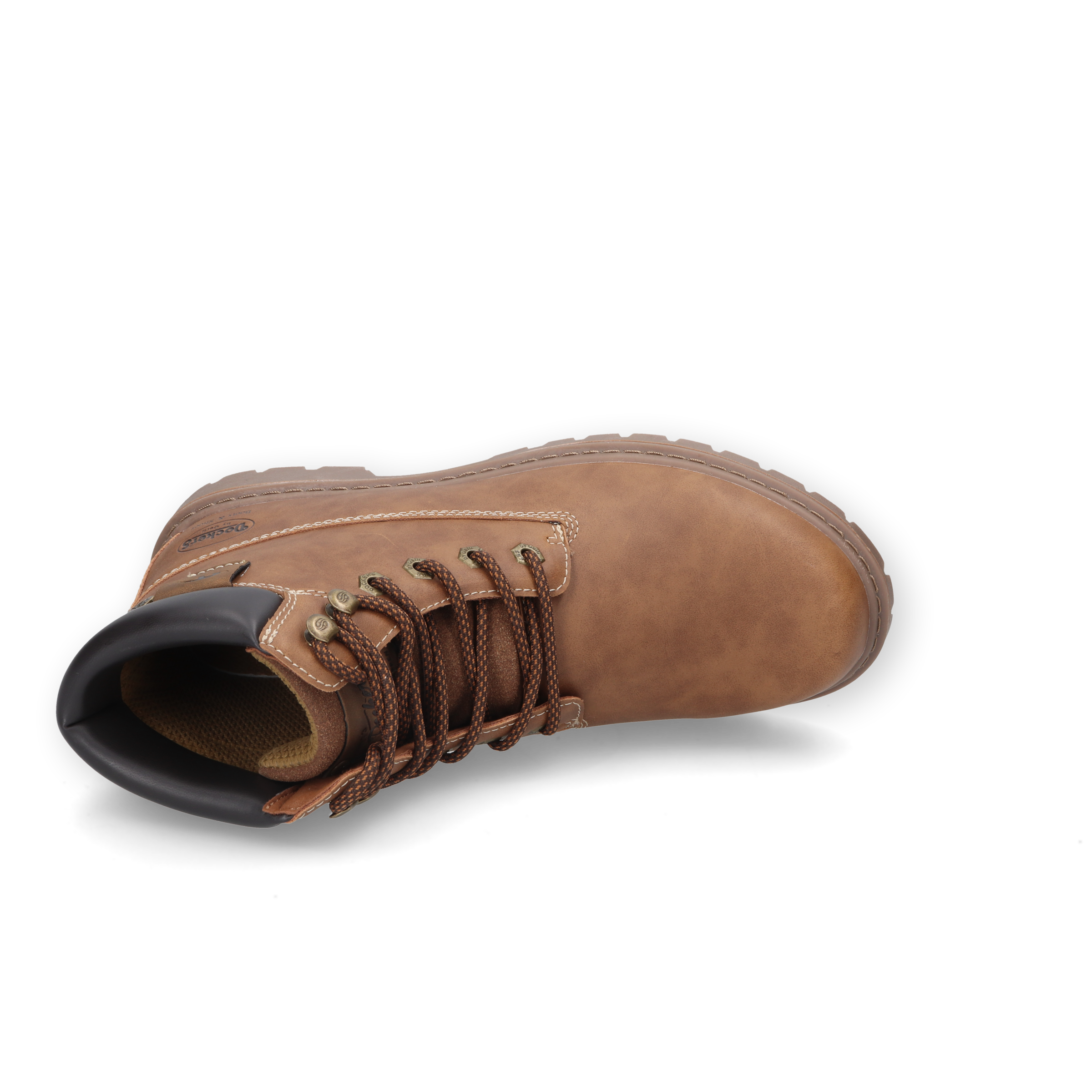 Dockers by Gerli Schnürboots, Workerboots, Schnürstiefel mit Blockabsatz