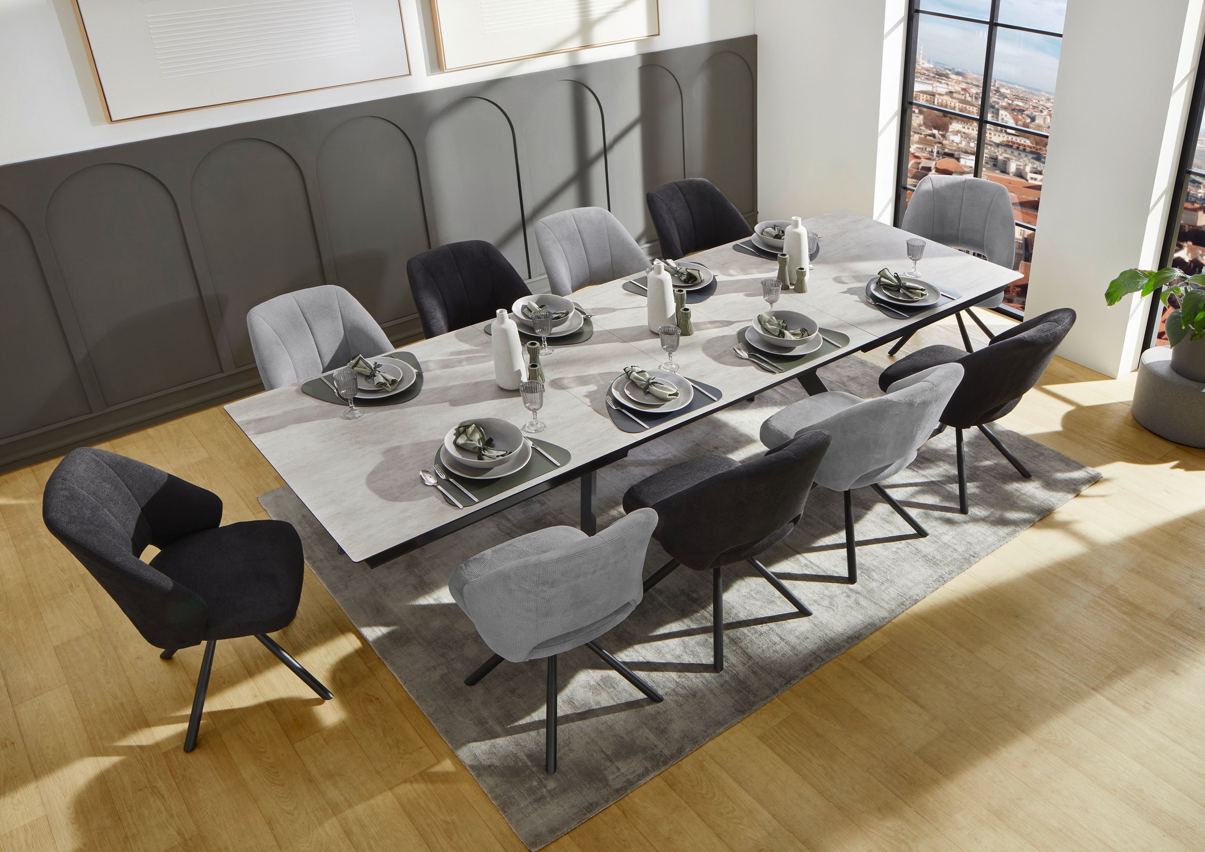 Jockenhöfer Gruppe Esstisch "Tyson, 3-fach ausziehbar" Extrabreit (200-320x günstig online kaufen