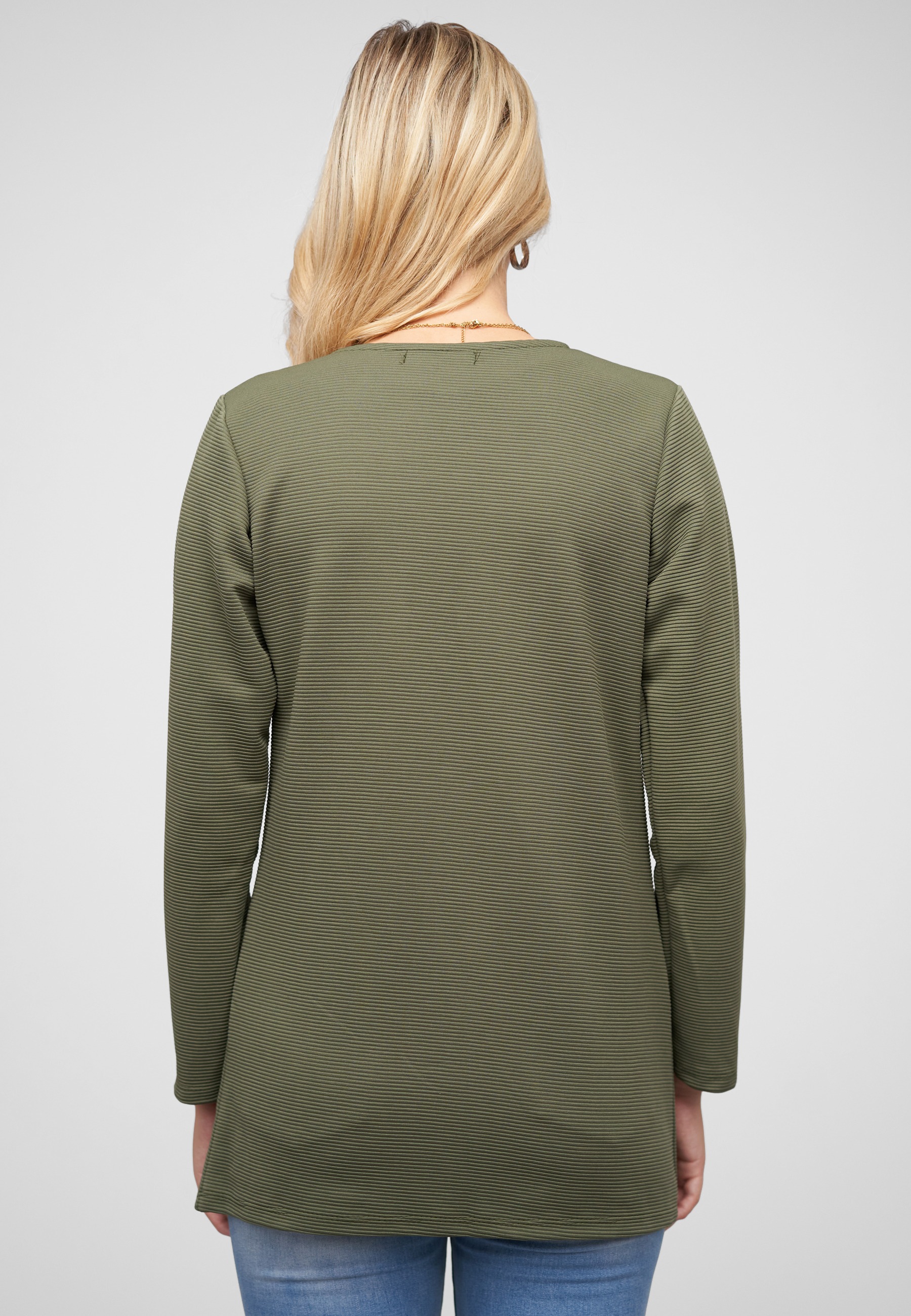 CLOUD 5IVE Strickjacke »CLOUD 5IVE Strickjacke offener ribbed Cardigan« 1 Stk.