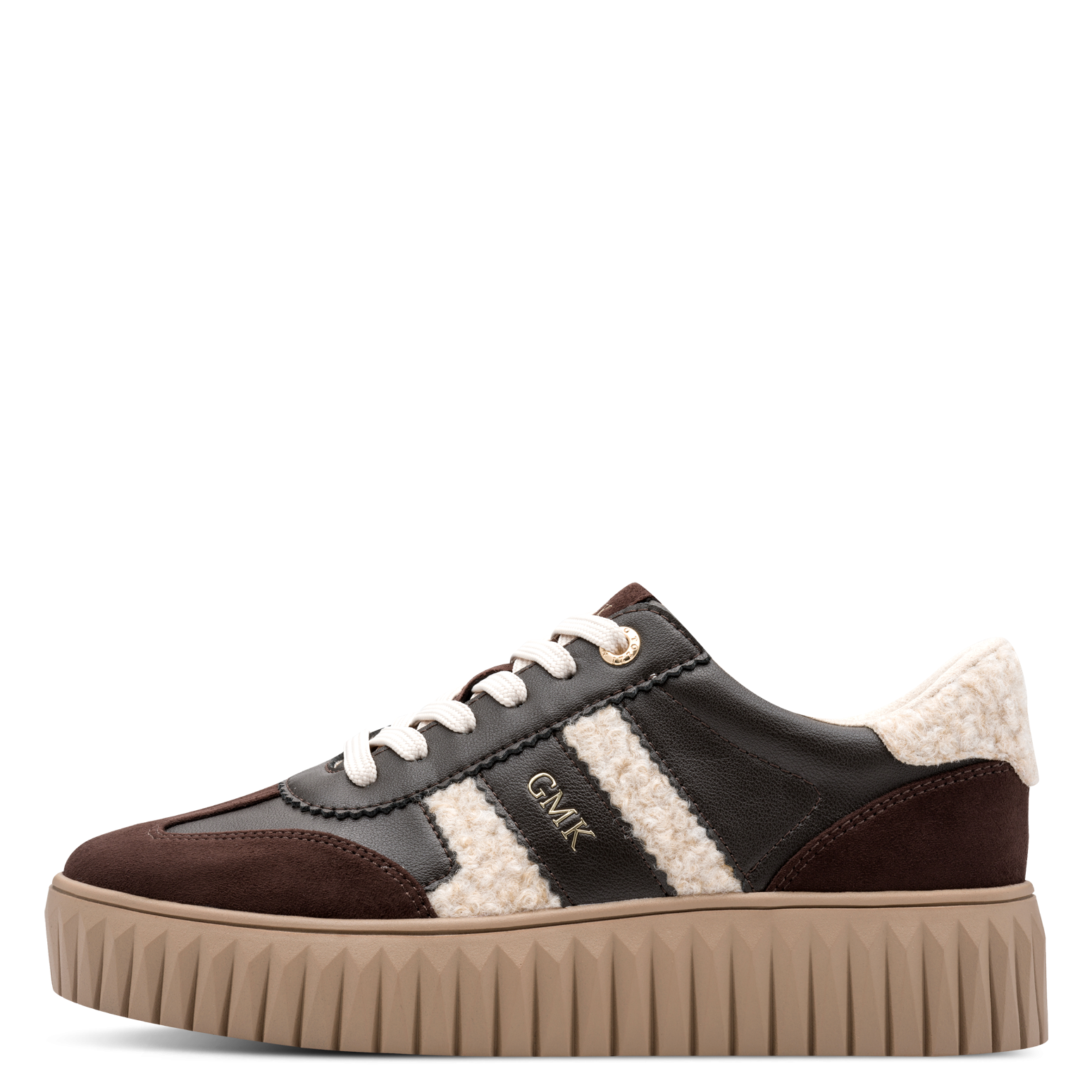 MARCO TOZZI by GMK Plateausneaker  Freizeitschuh, Halbschuh, Schnürer im Retro-Look und Eye-Catcher Sohle