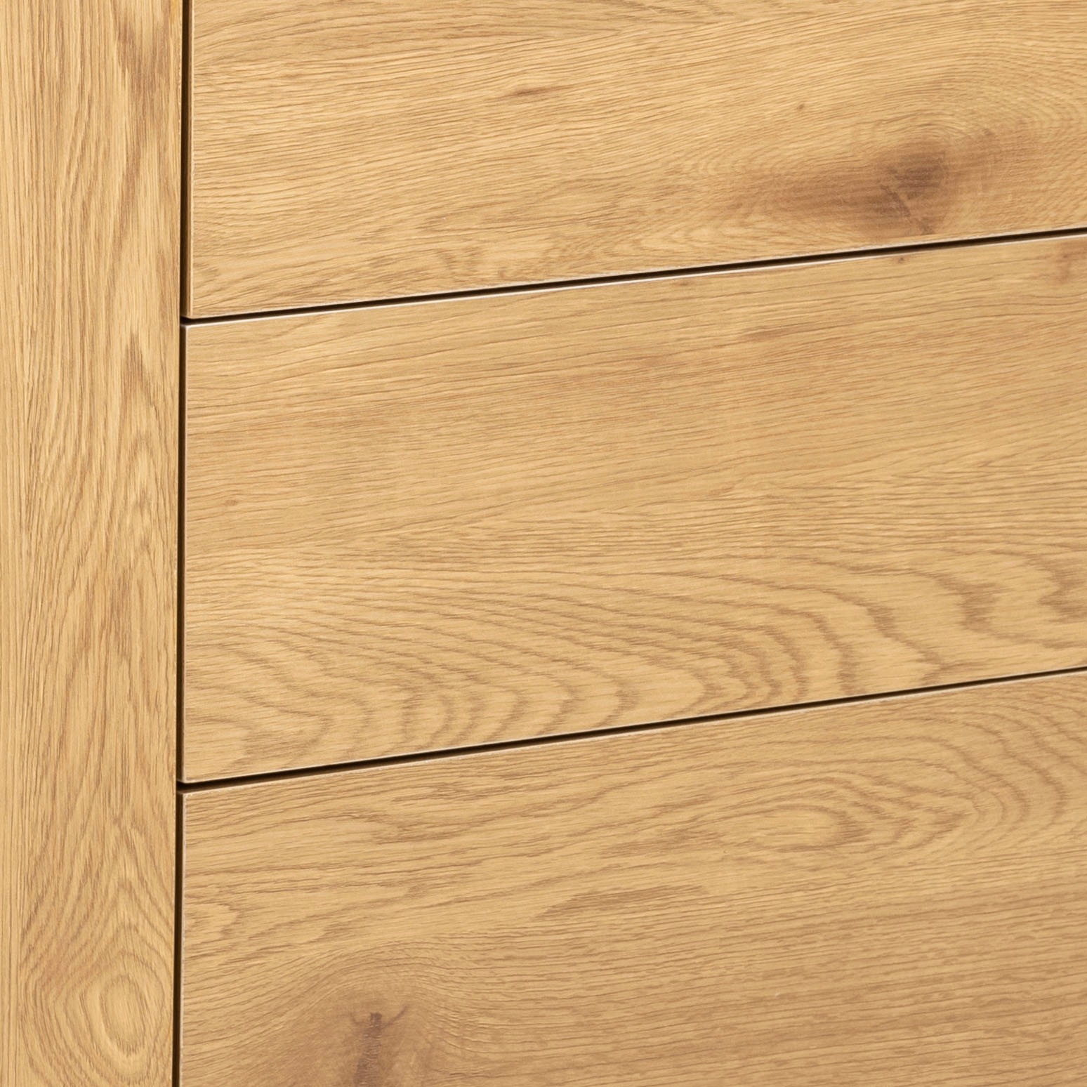 ACTONA GROUP Sideboard, (1), schwarze Kontrastrahmen, 1 Tür und 3 Schubladen, Breite 120 cm