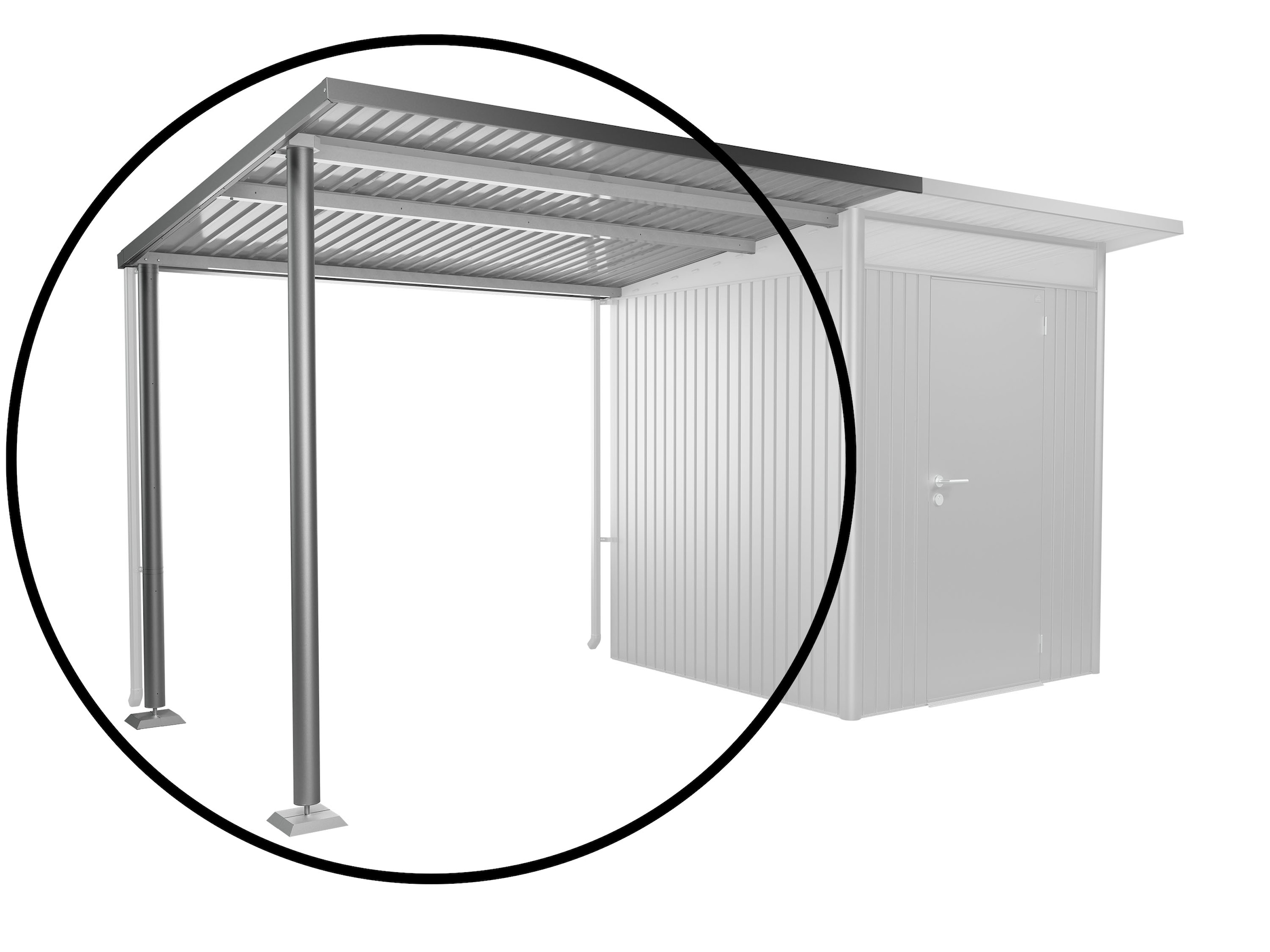 Biohort Gerätehaus-Anbaudach »für AvantGarde A1/A5 Gr. L verschiedene Farben«