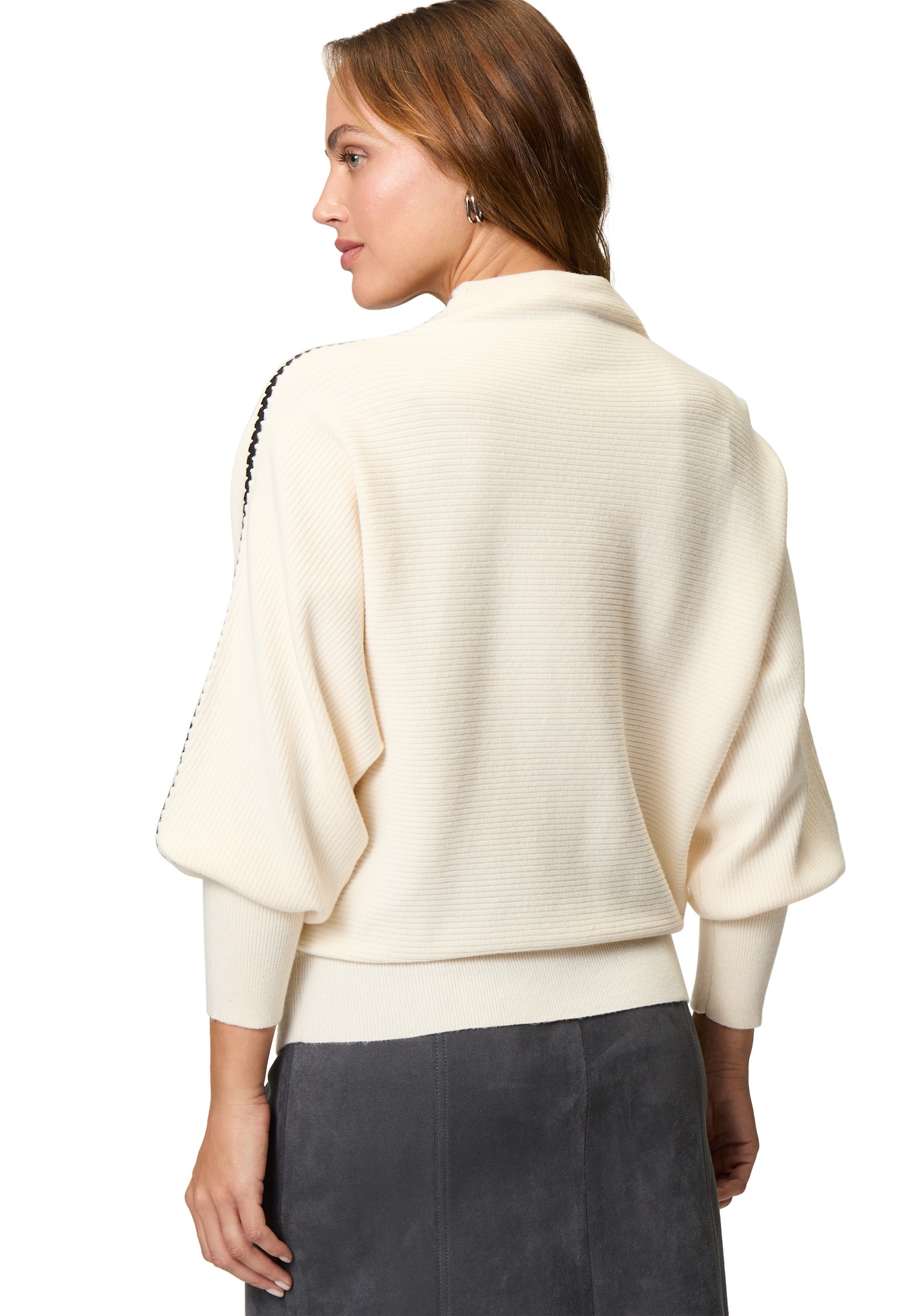 Zero Strickpullover »zero Pullover mit Kontraststreifen«, (1 tlg.), weiteres Detail
