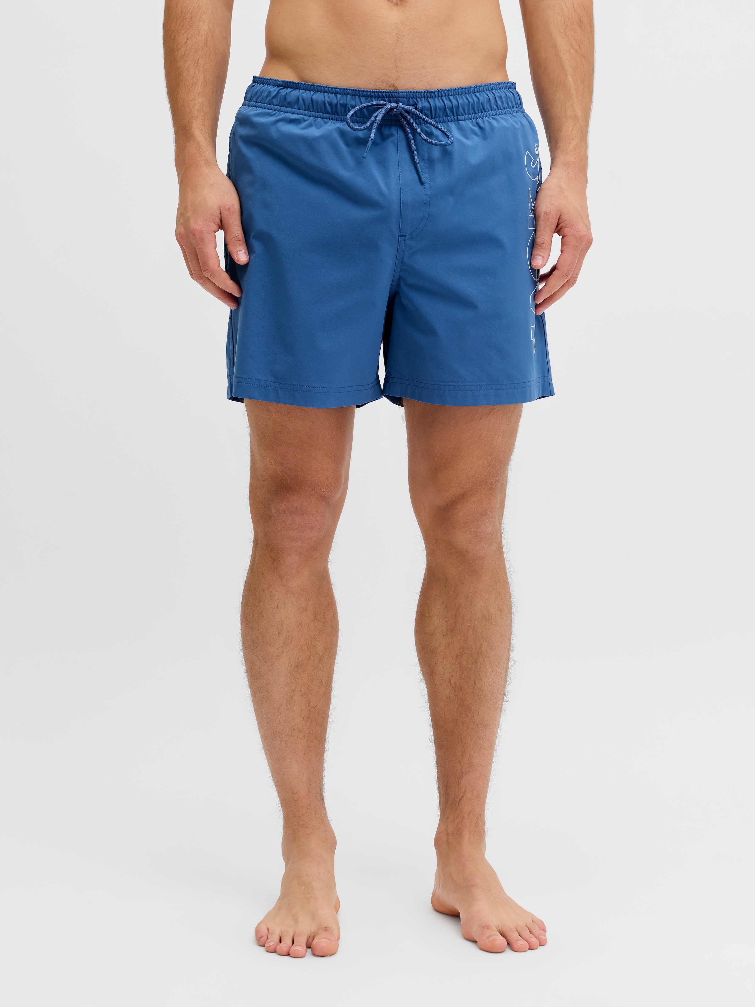 Jack & Jones Badeshorts "Jpstmaui Wave Logo Swim Shorts Sn" Kunstfaser, Normal Geschniten