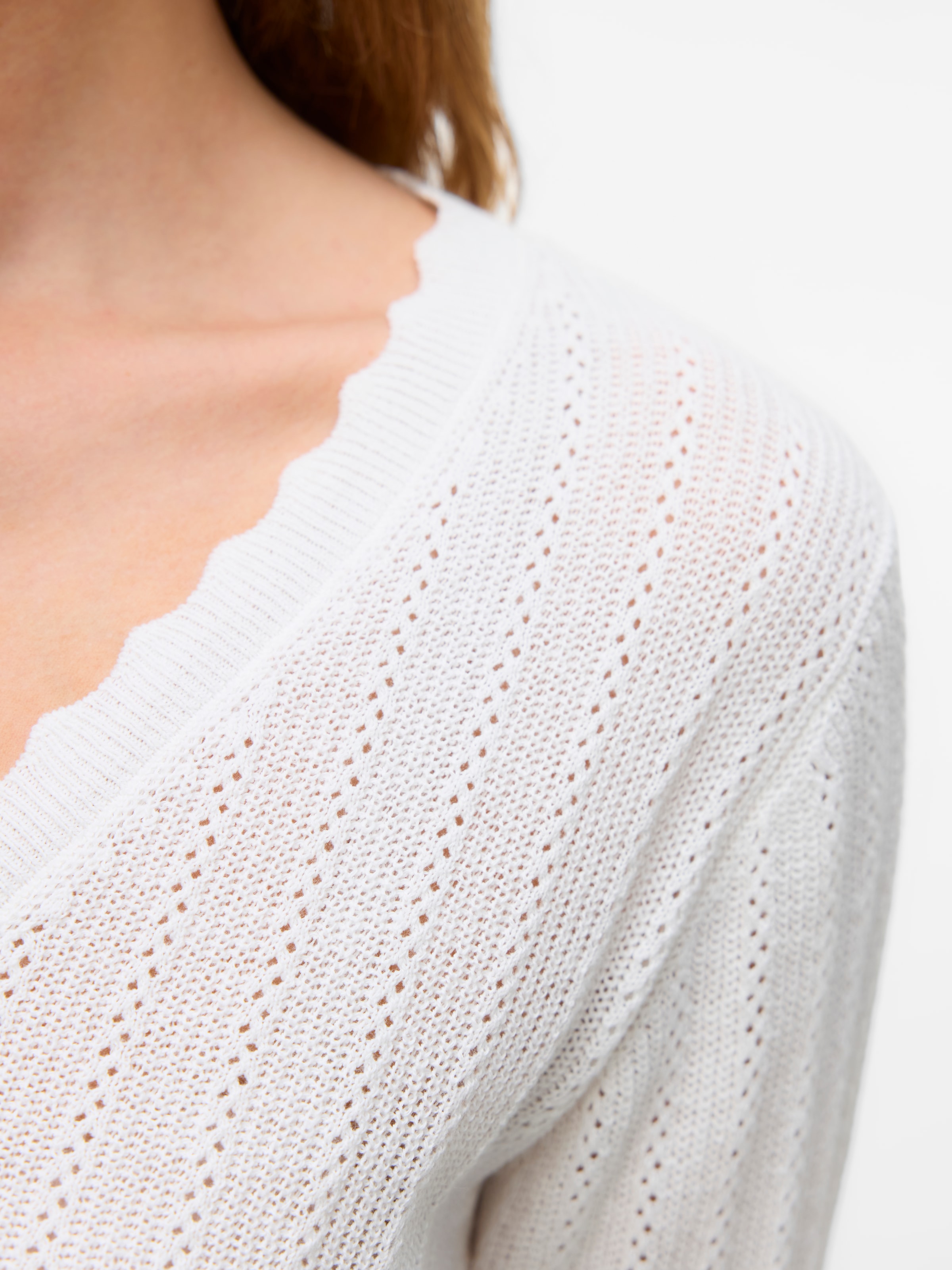 Vero Moda Strickjacke »VMLUXLIGHT POINTELLE LS V-NECK CARDIGAN«