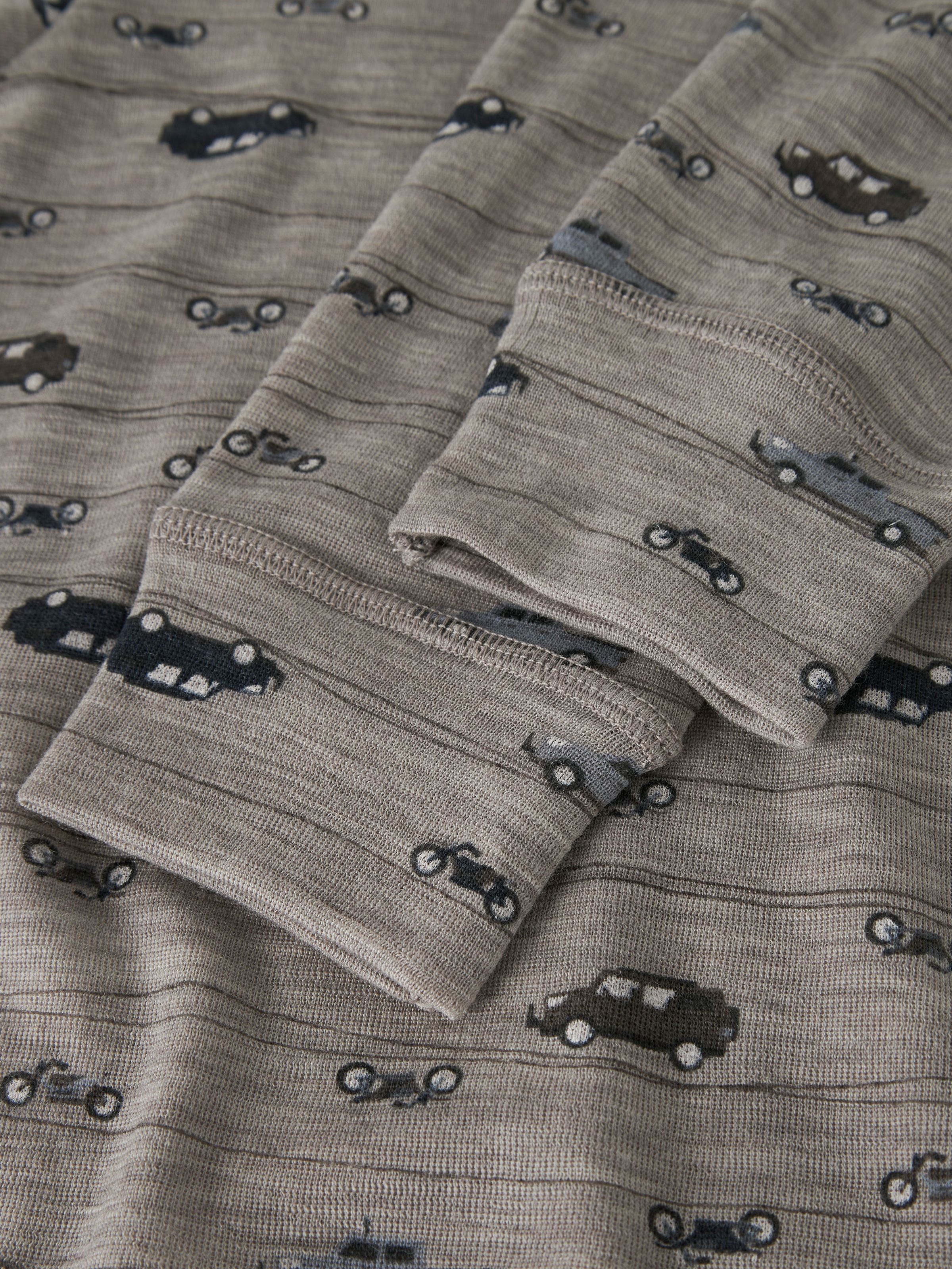 Name It Leggings »NMMWANG WOOL RIB LONGJOHN AOP NOOS«  aus reiner Merinowolle, weich und wärmend