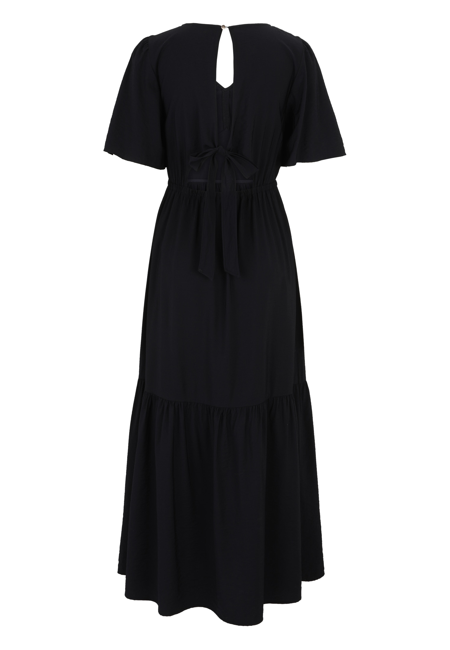 Zero Maxikleid »zero Maxikleid mit Schleife am Rückenausschnitt«, Volant