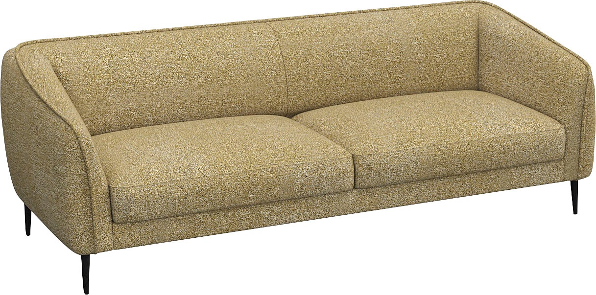 FLEXLUX 3-Sitzer »Belle Designsofa, Couch, bequem durch Kaltschaum im Sitz«, Skandinavisches Design, In hochwertiger Verarbeitung