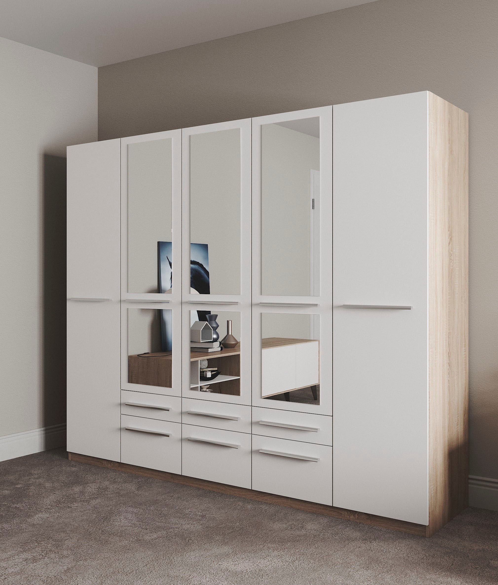 Thumbnail - priess Kleiderschrank "Schrank Garderobe Wäscheschrank Barcelona in 5 Breiten", viel Stauraum, geräumige Schubkästen, mi...
