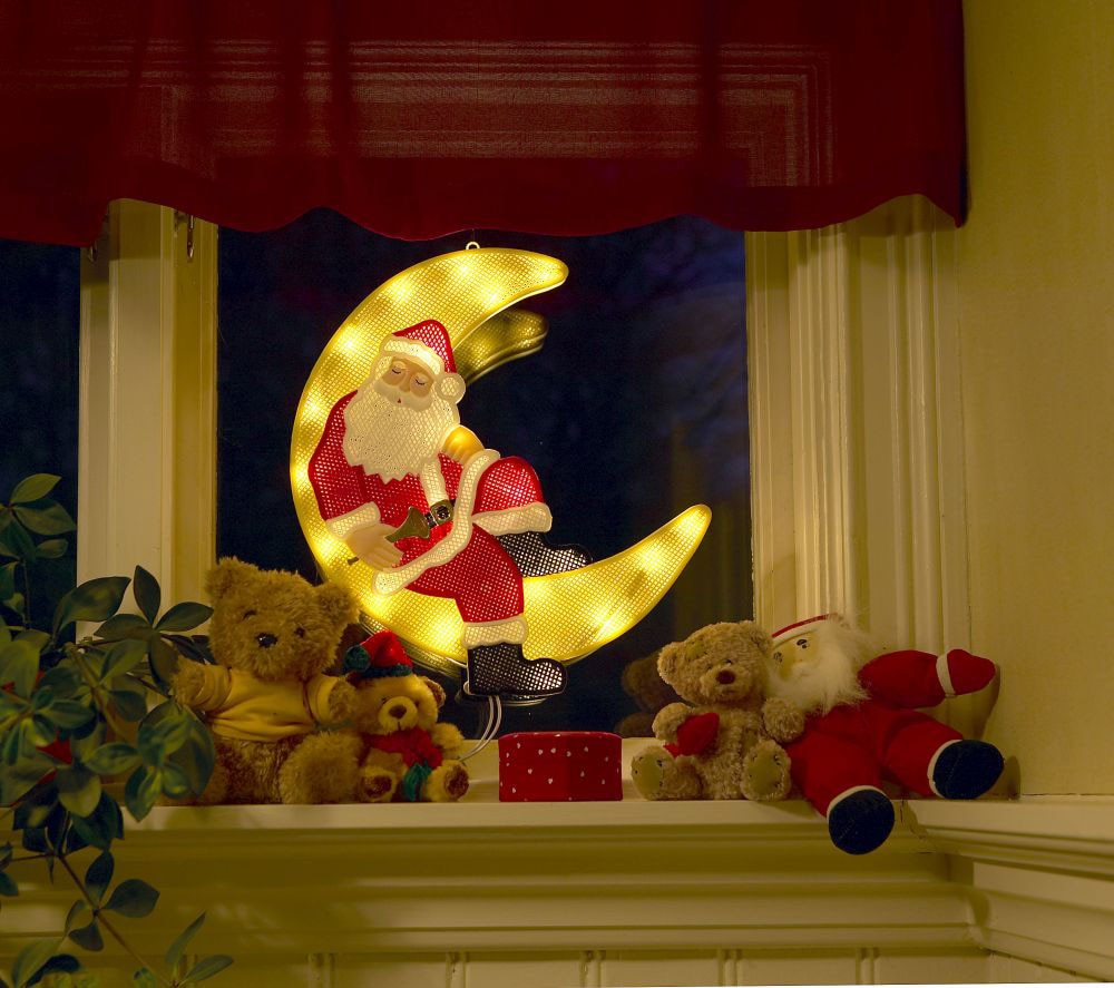 KONSTSMIDE LED Fensterbild »LED im warm weiße | 20 Weihnachtsmann bestellen Fensterbild Mond«, Dioden BAUR