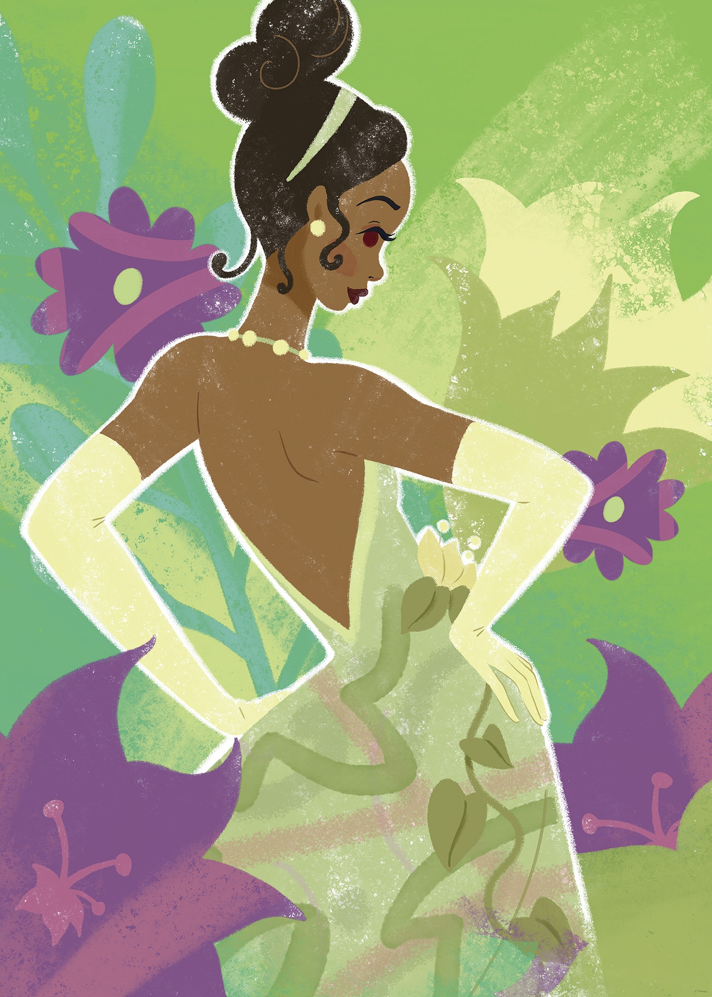Komar Wandbild »Disney Princess Tiana in Green«, Disney, (Set, 1 St.), 50 x 70 cm (Breite x Höhe) - Kinderzimmer, Dekoration