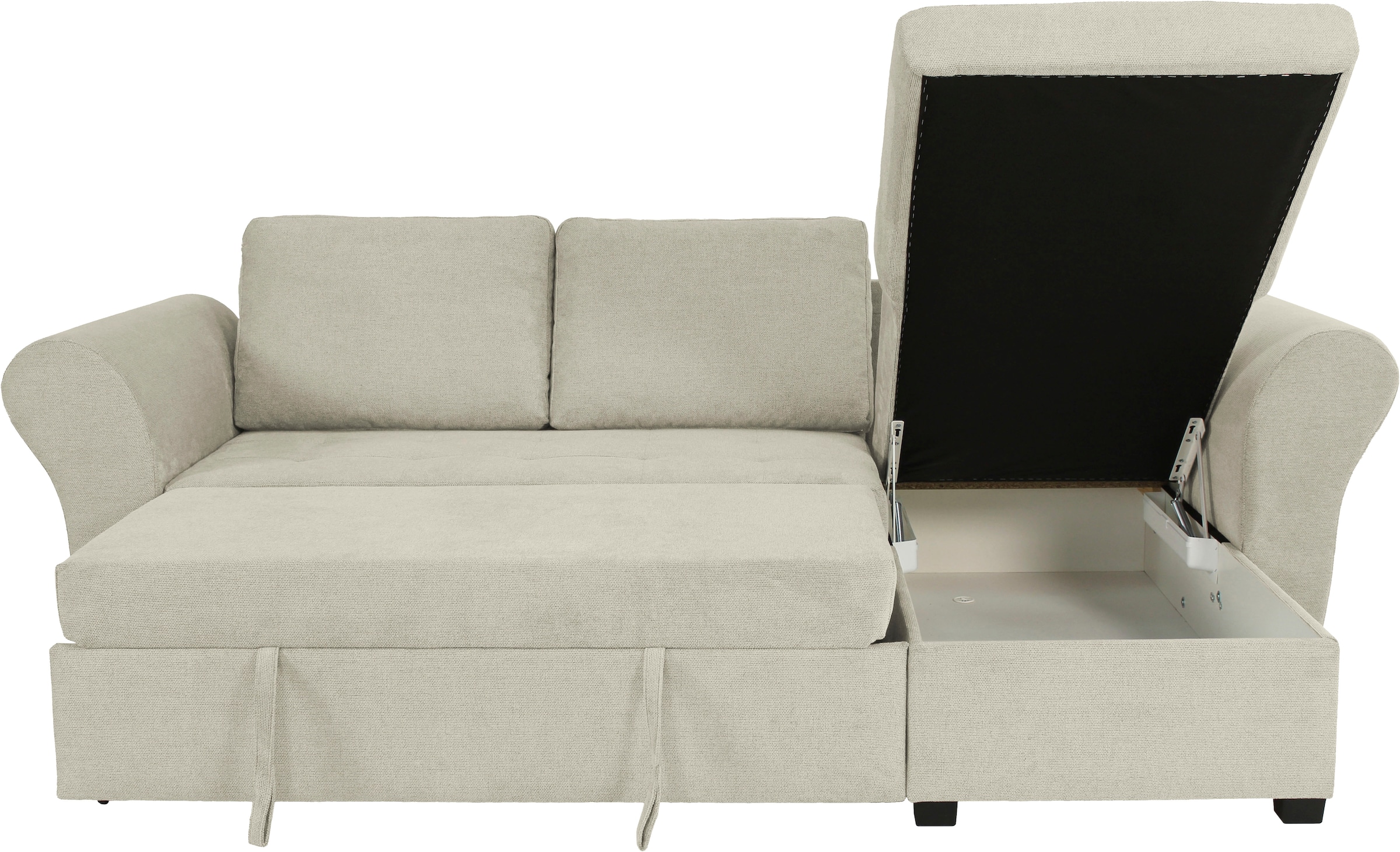 Trends by HG Ecksofa »LASSE, L-Form«, (2 St.), inkl. Schlaffunktion & Bettkasten
