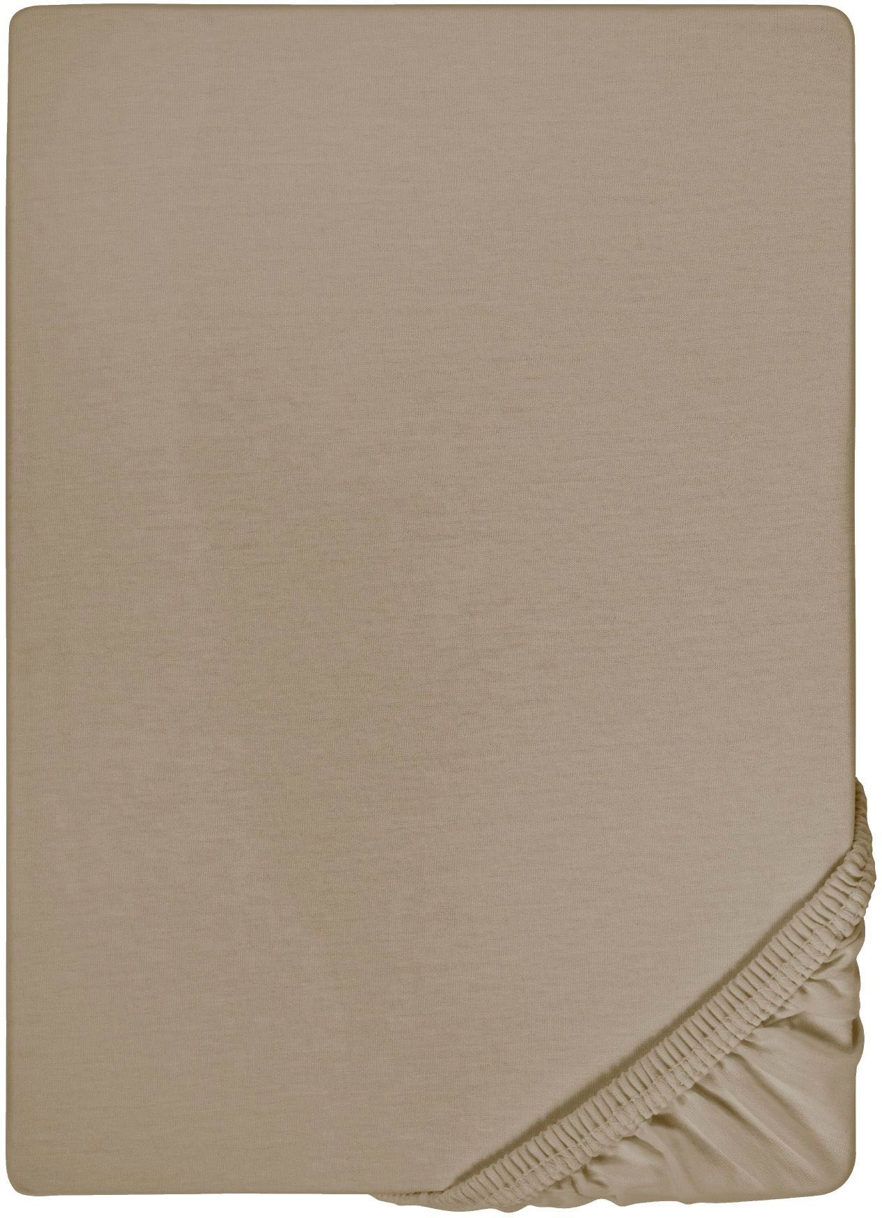 Biberna Spannbettlaken »Marc in Gr. 90x200, 140x200 oder 180x200 cm«, (1 St.), aus Baumwolle, für Matratzen bis 22 cm Höhe, Bettlaken, Spannbetttuch